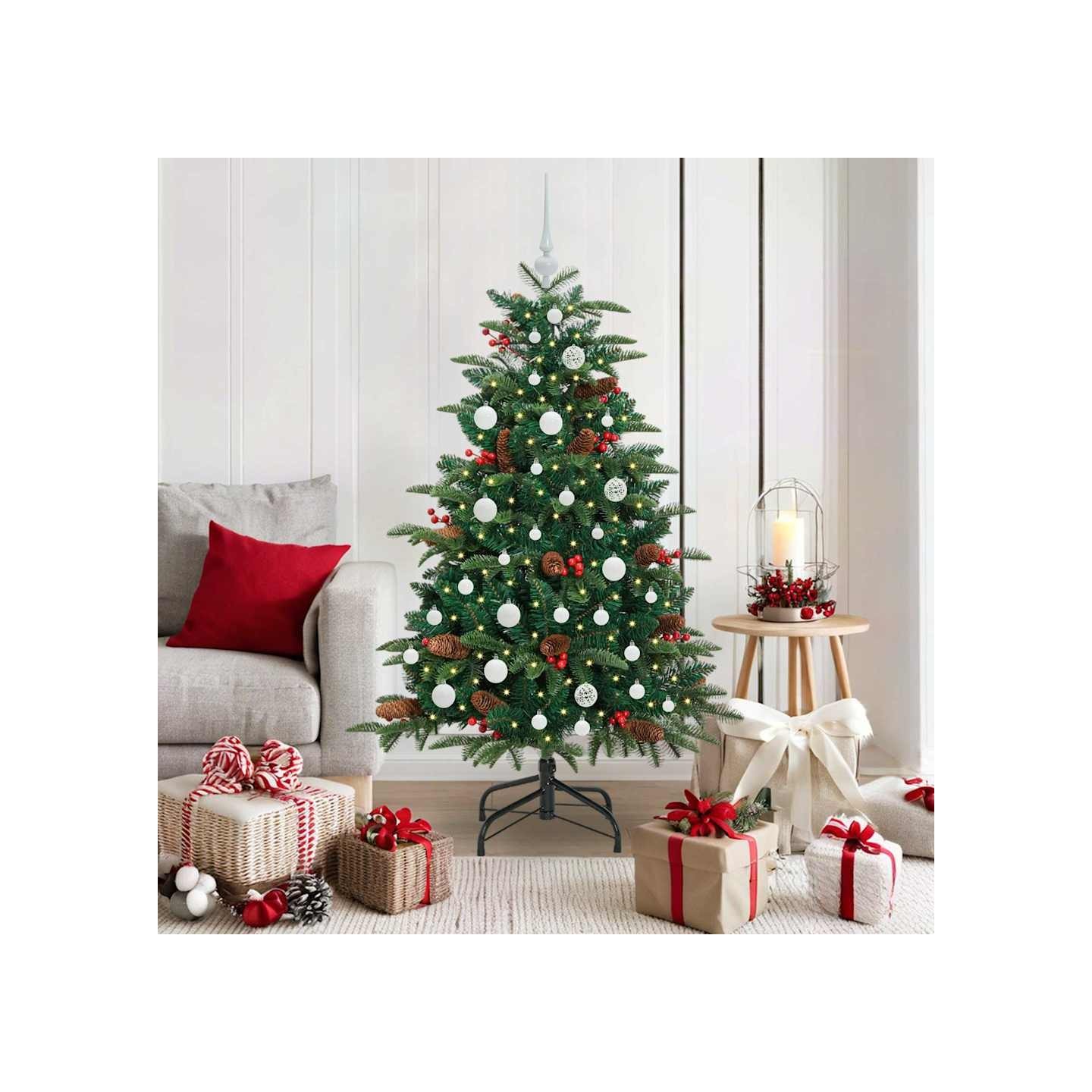 Sapin de Noël artificiel Vert 150 cm PVC, métal et plastique