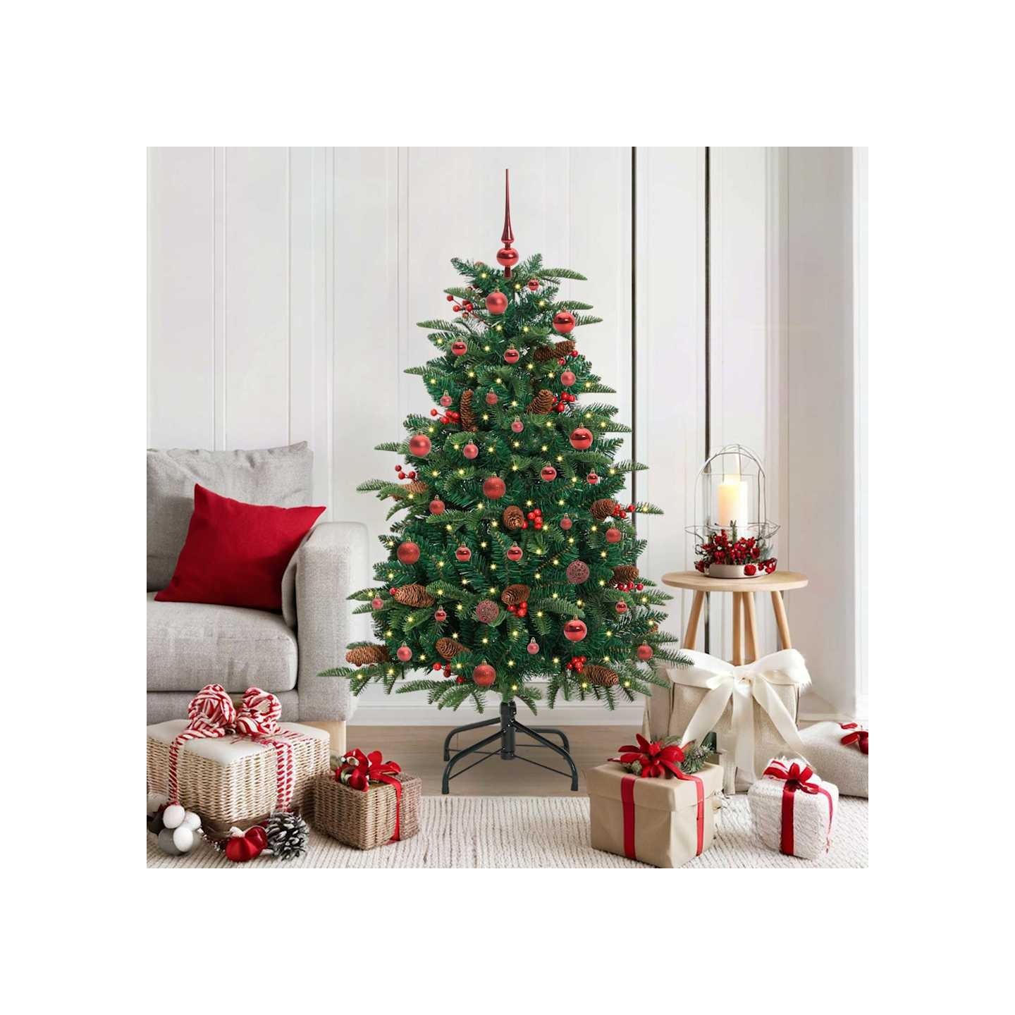 Sapin de Noël artificiel Vert 150 cm PVC, métal et plastique
