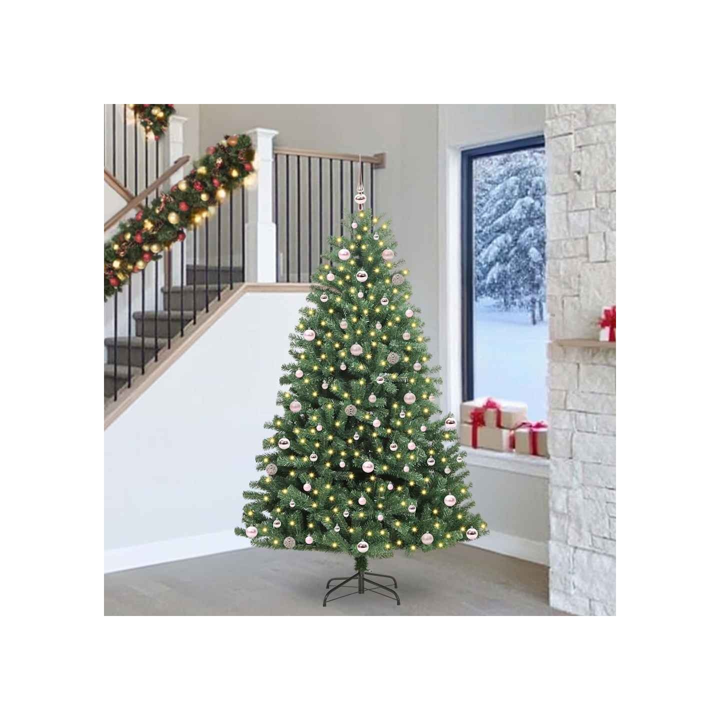 Sapin de Noël Artificiel à Branches Articulées Vert 240 cm