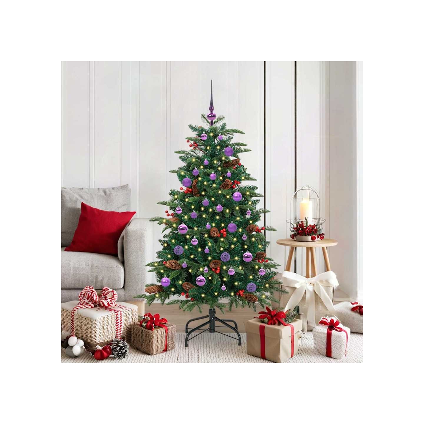 Sapin de Noël artificiel Vert 150 cm PVC, métal et plastique