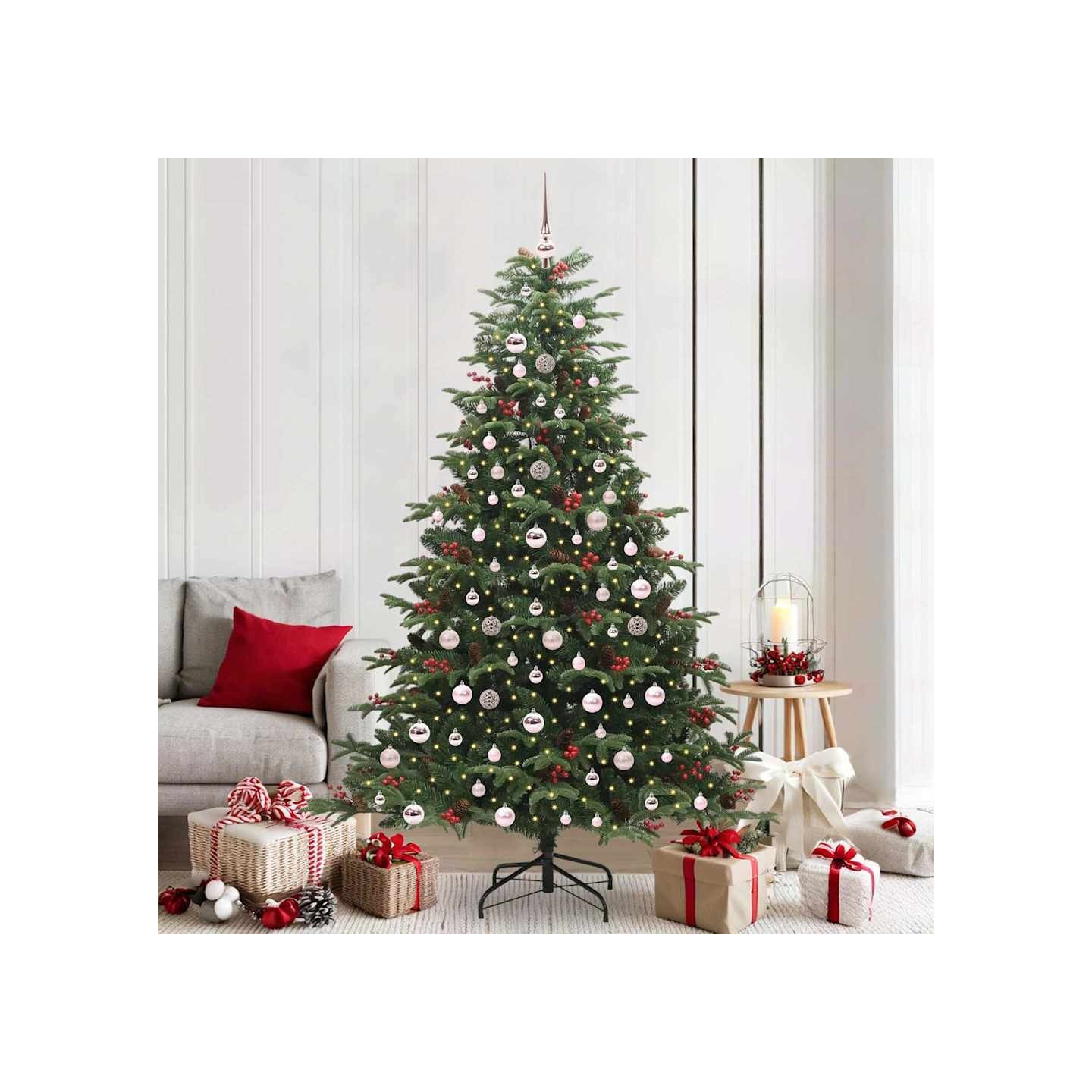 Sapin de Noël artificiel Vert 210 cm PVC, métal et plastique