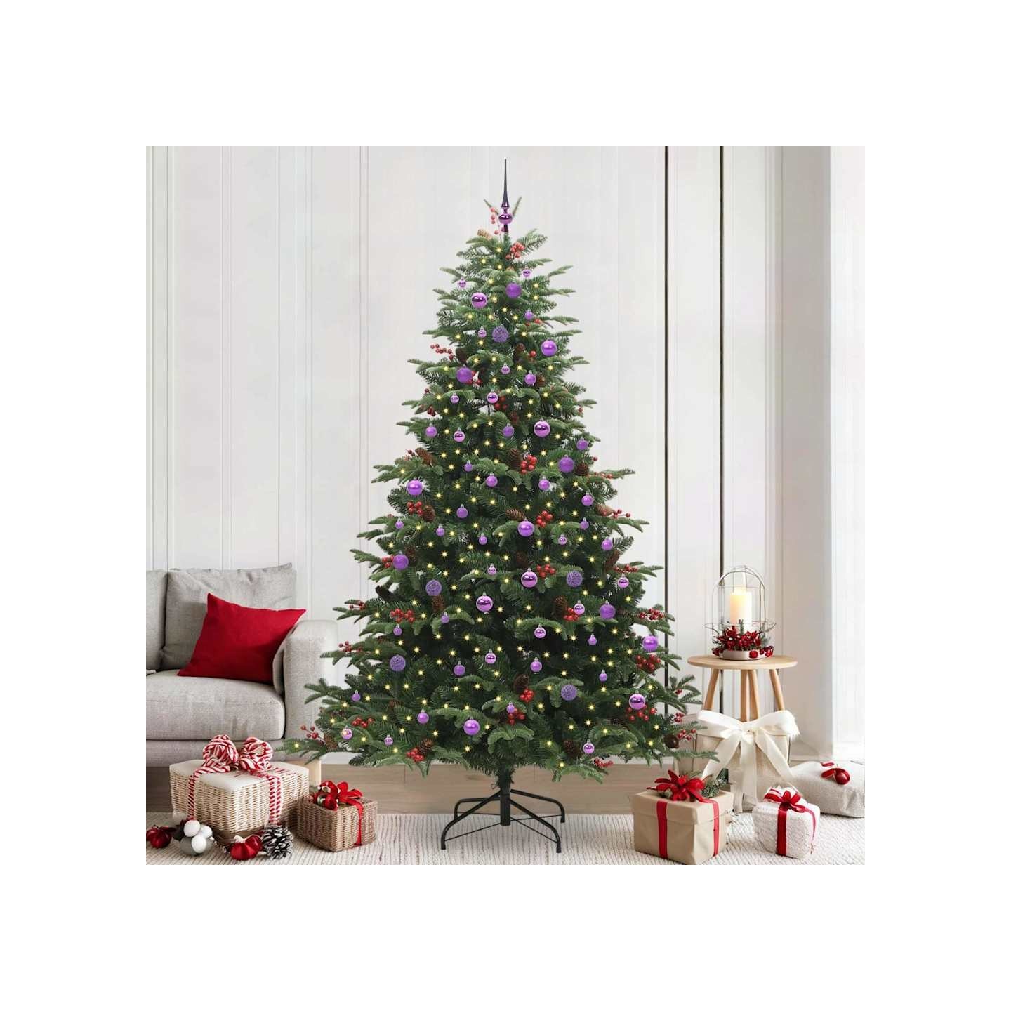 Sapin de Noël artificiel Vert 240 cm PVC, métal et plastique