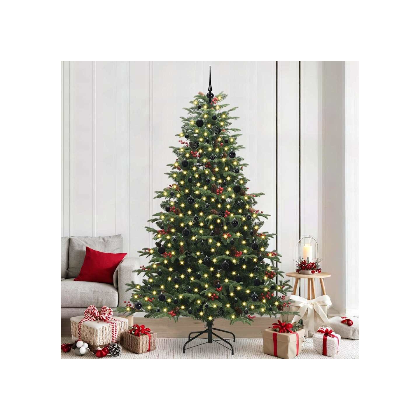 Sapin de Noël artificiel Vert 240 cm PVC, métal et plastique