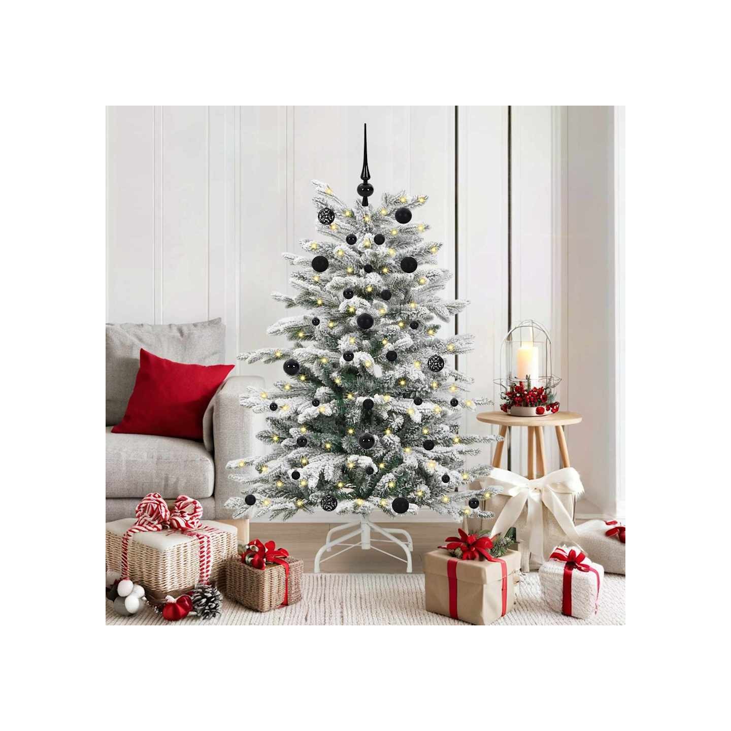 Sapin de Noël Artificiel à Branches Articulées Blanc 150 cm