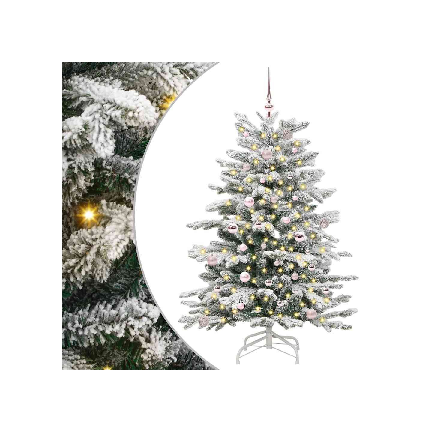 Sapin de Noël Artificiel à Branches Articulées Blanc 150 cm