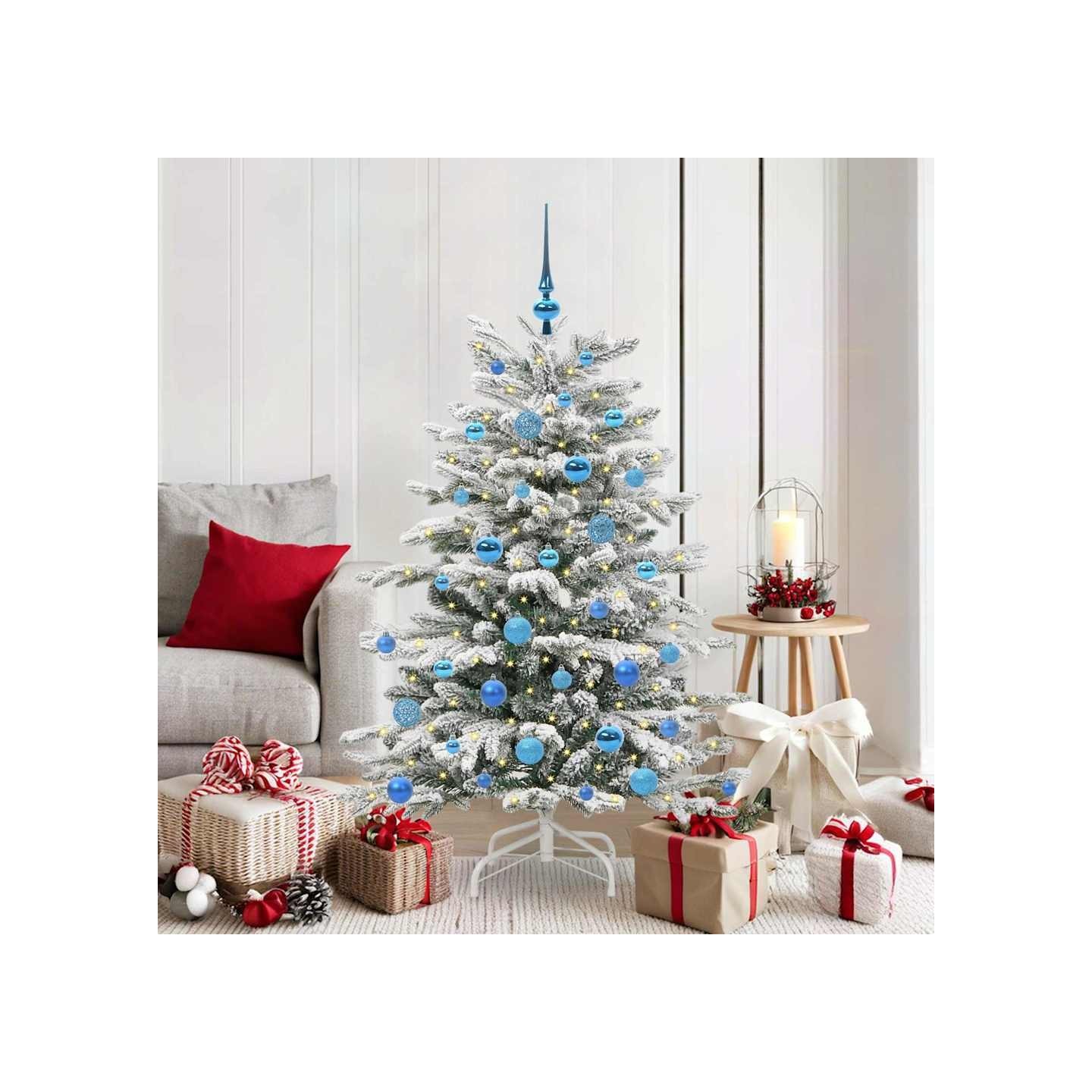 Sapin de Noël Artificiel à Branches Articulées Blanc 150 cm
