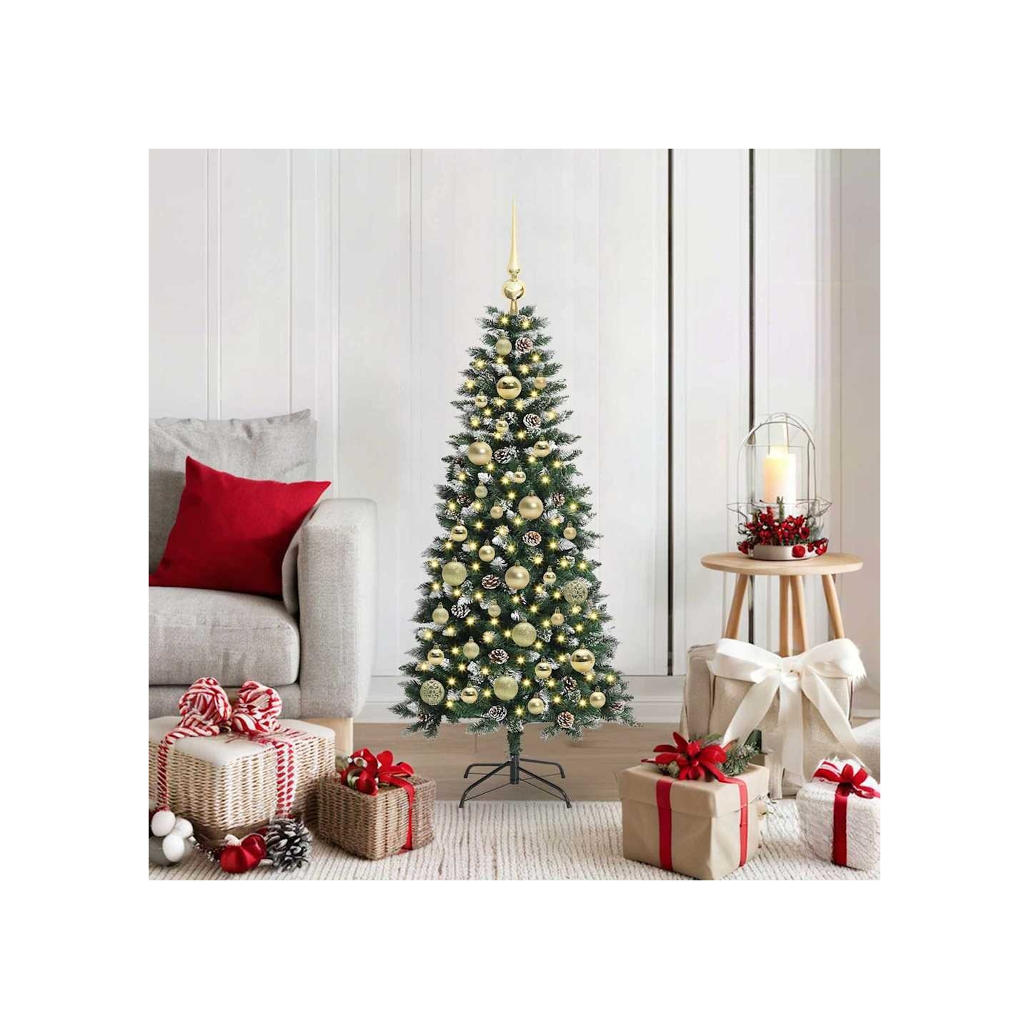 Sapin de Noël artificiel Vert 120 cm PVC, plastique et acier