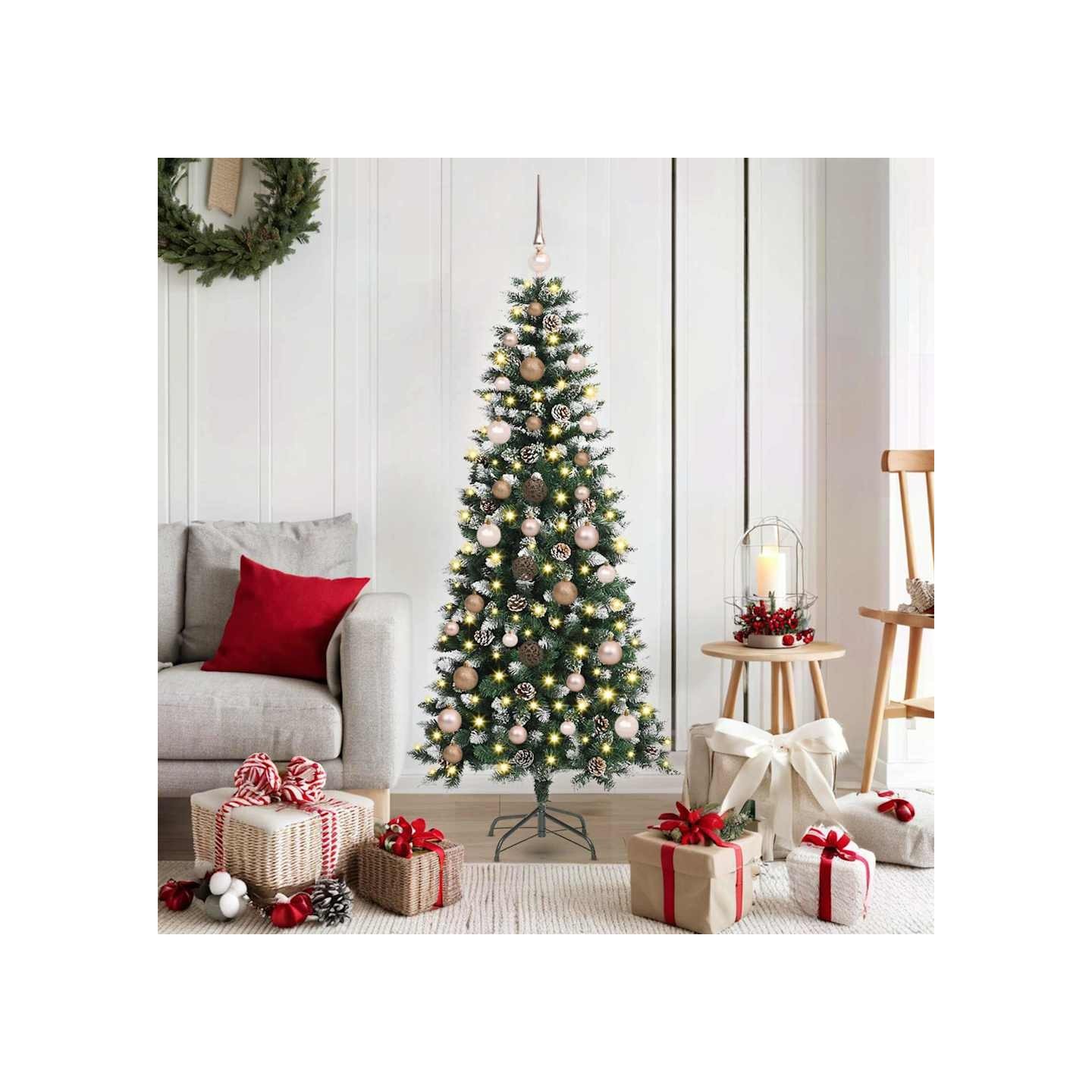 Sapin de Noël artificiel Vert 150 cm PVC, plastique et acier