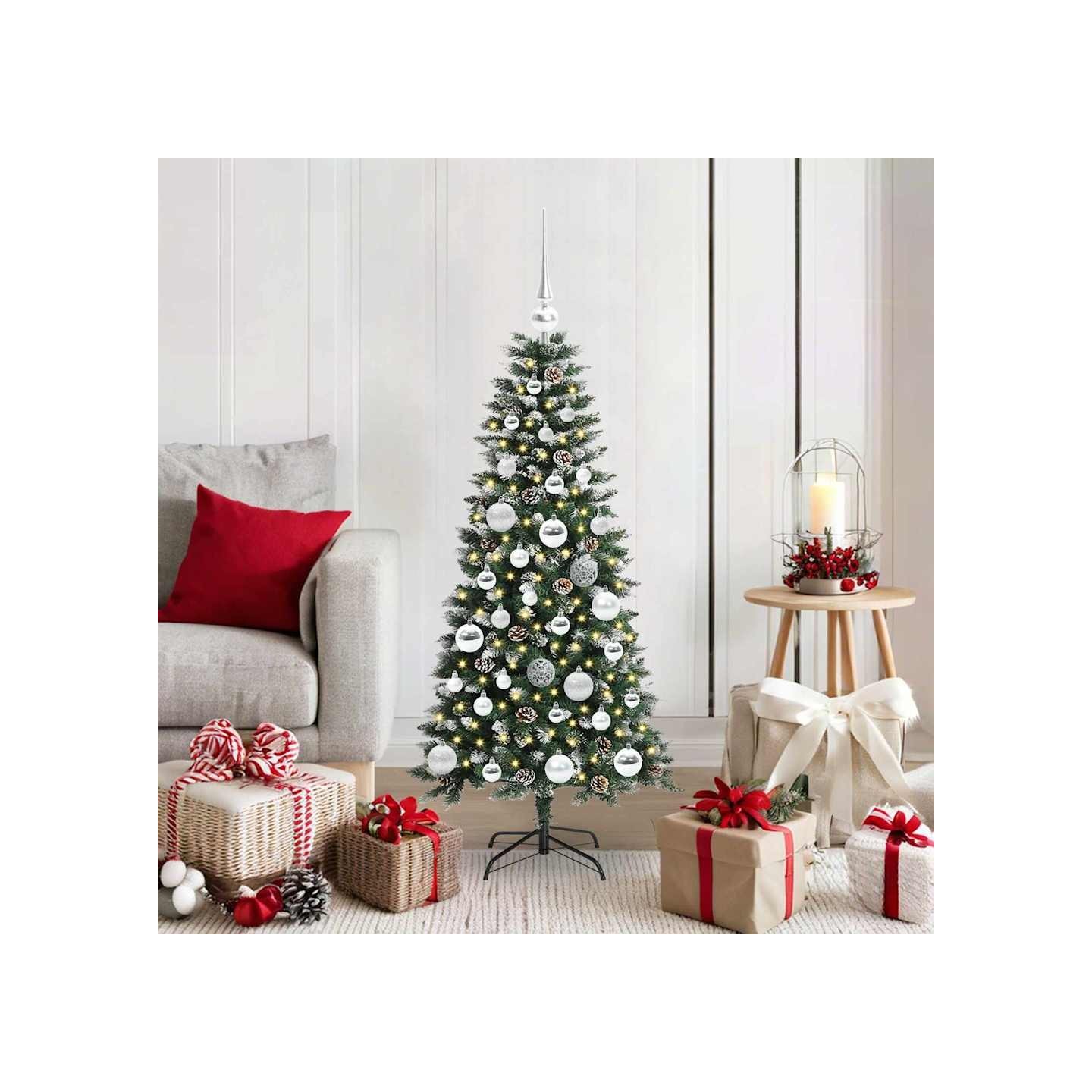 Sapin de Noël artificiel Vert 120 cm PVC, plastique et acier