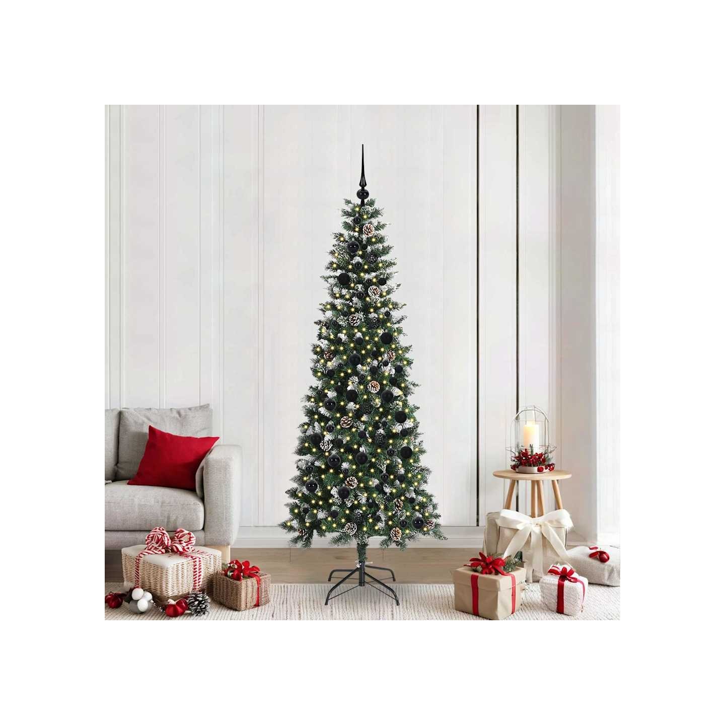 Sapin de Noël artificiel Vert 210 cm PVC, plastique et acier