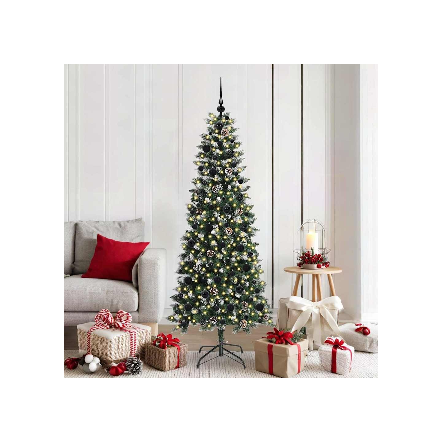 Sapin de Noël artificiel Vert 180 cm PVC, plastique et acier