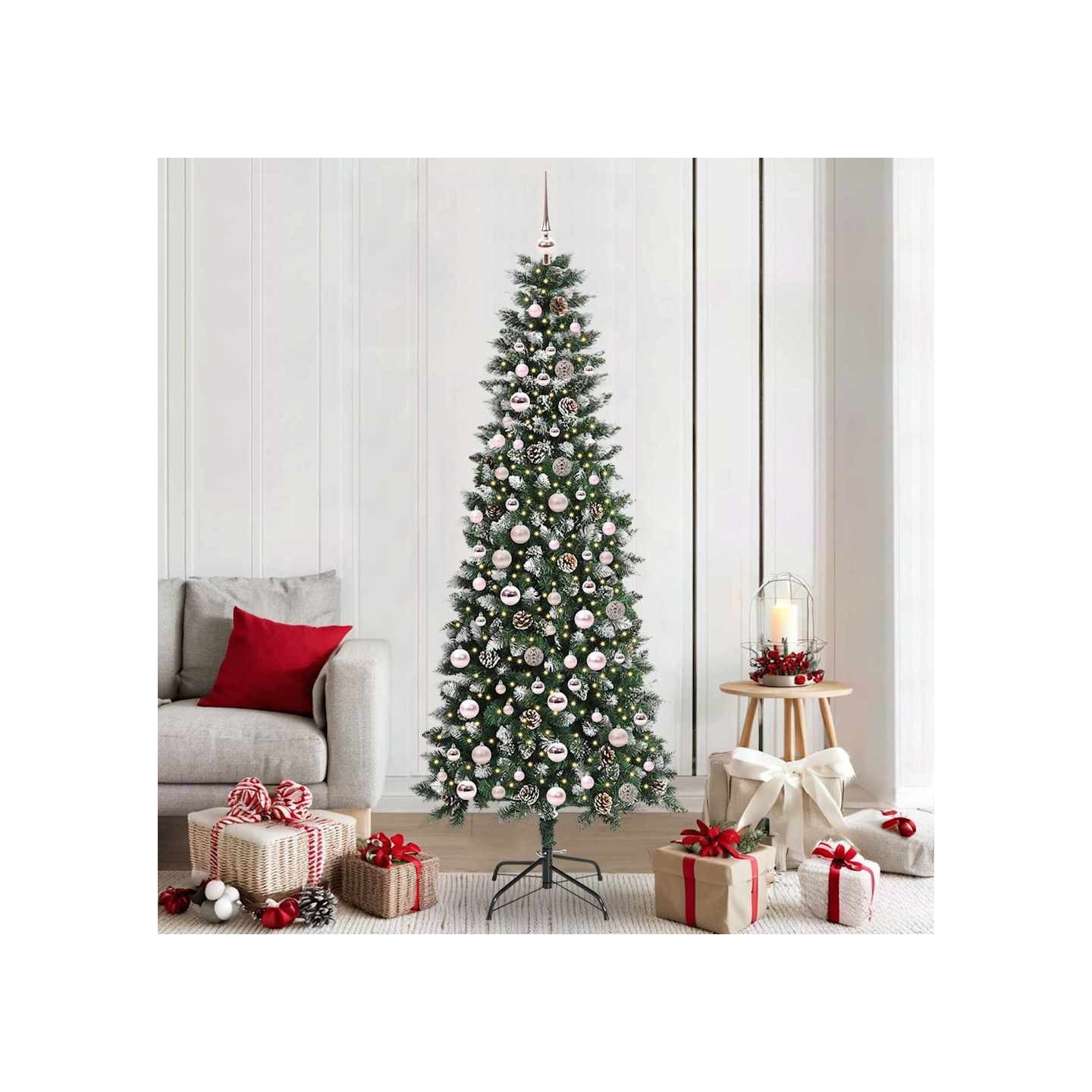 Sapin de Noël artificiel Vert 210 cm PVC, plastique et acier