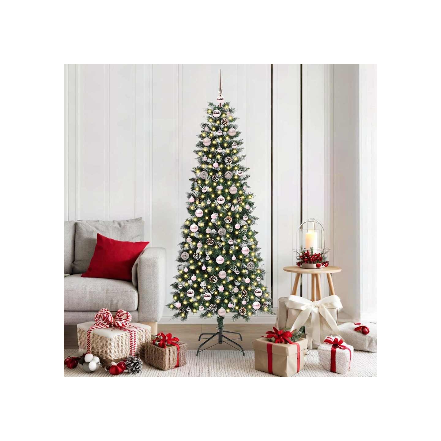 Sapin de Noël artificiel Vert 180 cm PVC, plastique et acier