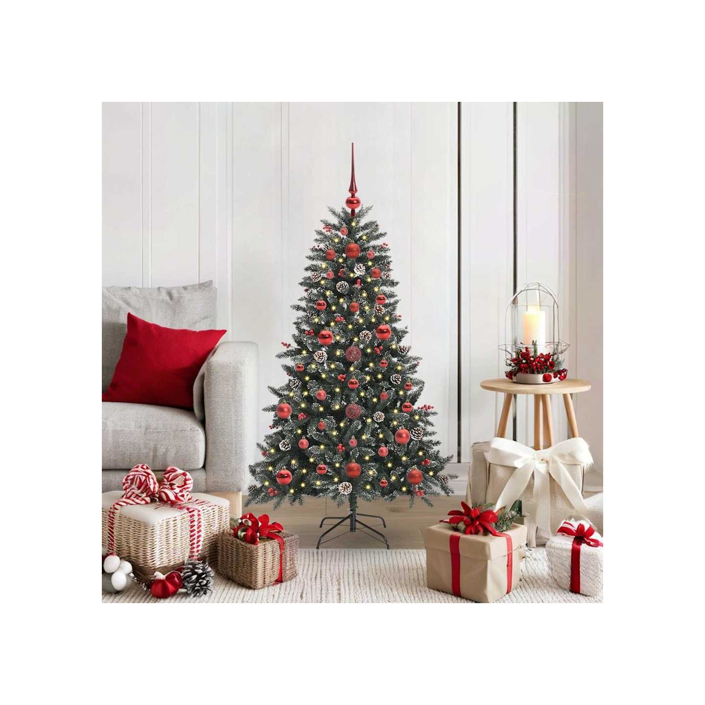 Sapin de Noël artificiel Vert 120 cm PVC, plastique et acier