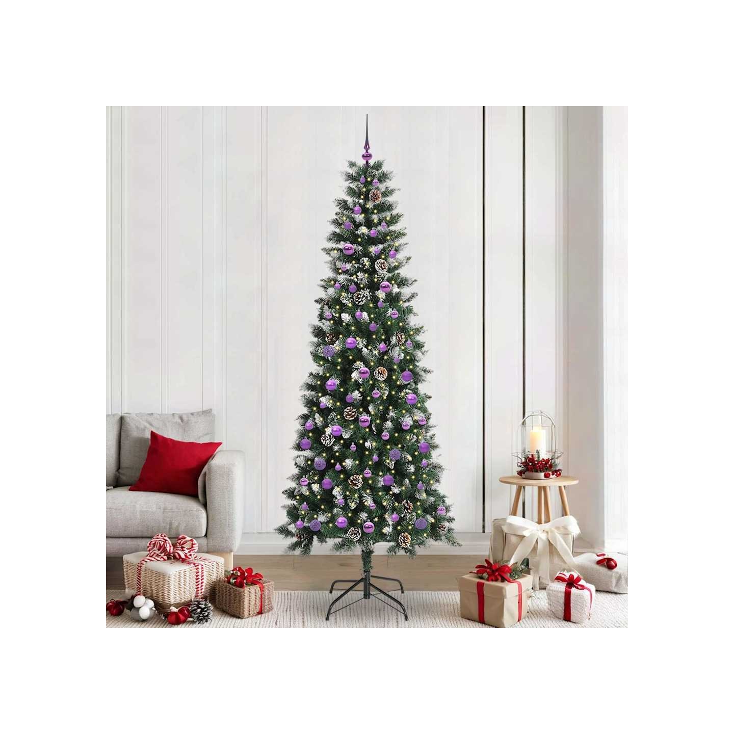 Sapin de Noël artificiel Vert 240 cm PVC, plastique et acier