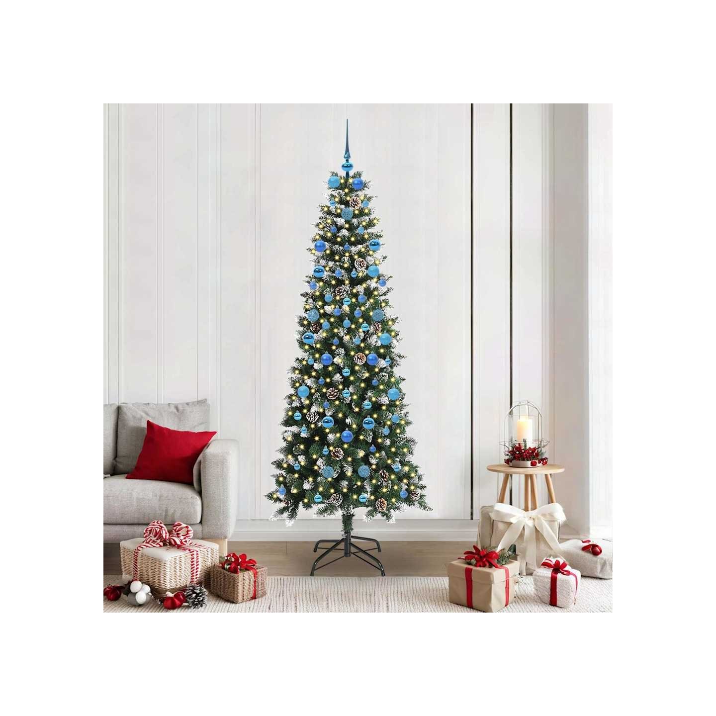 Sapin de Noël artificiel Vert 210 cm PVC, plastique et acier
