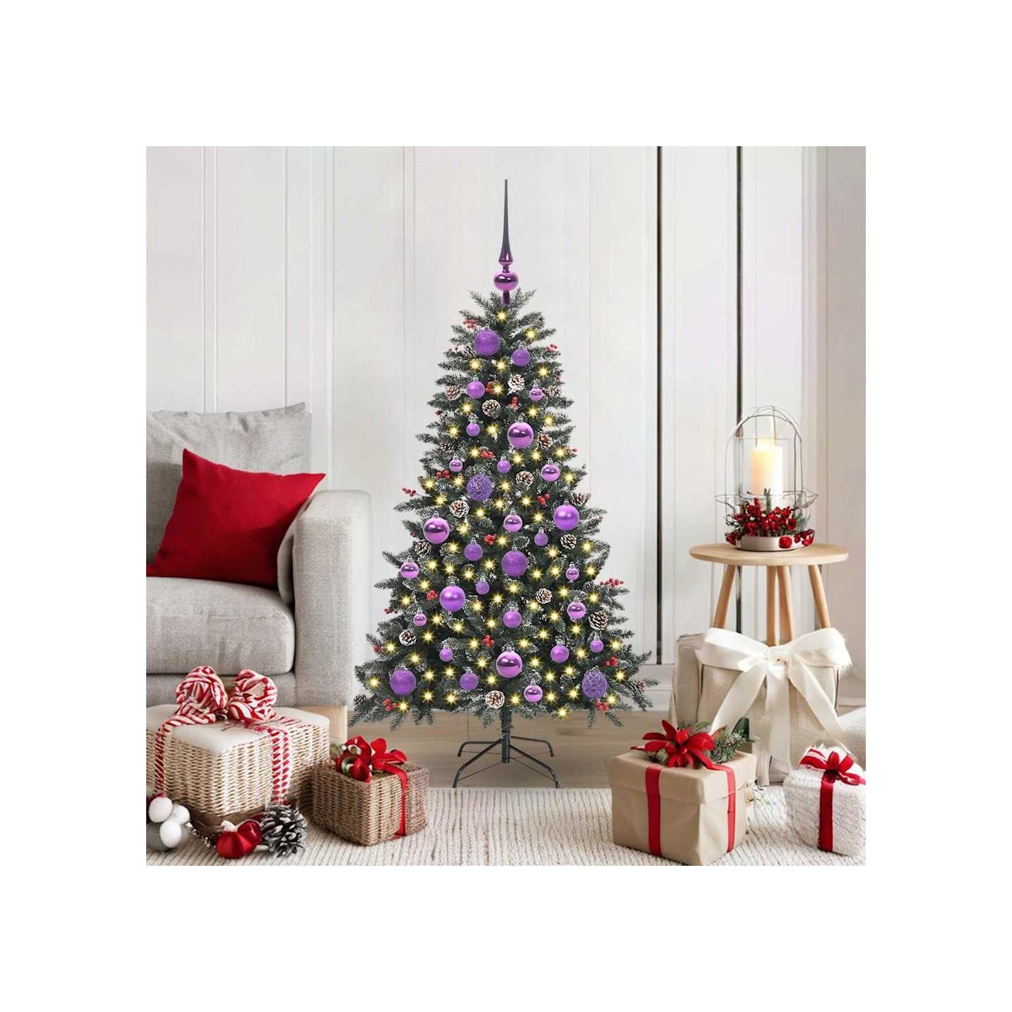 Sapin de Noël artificiel Vert 120 cm PVC, plastique et acier