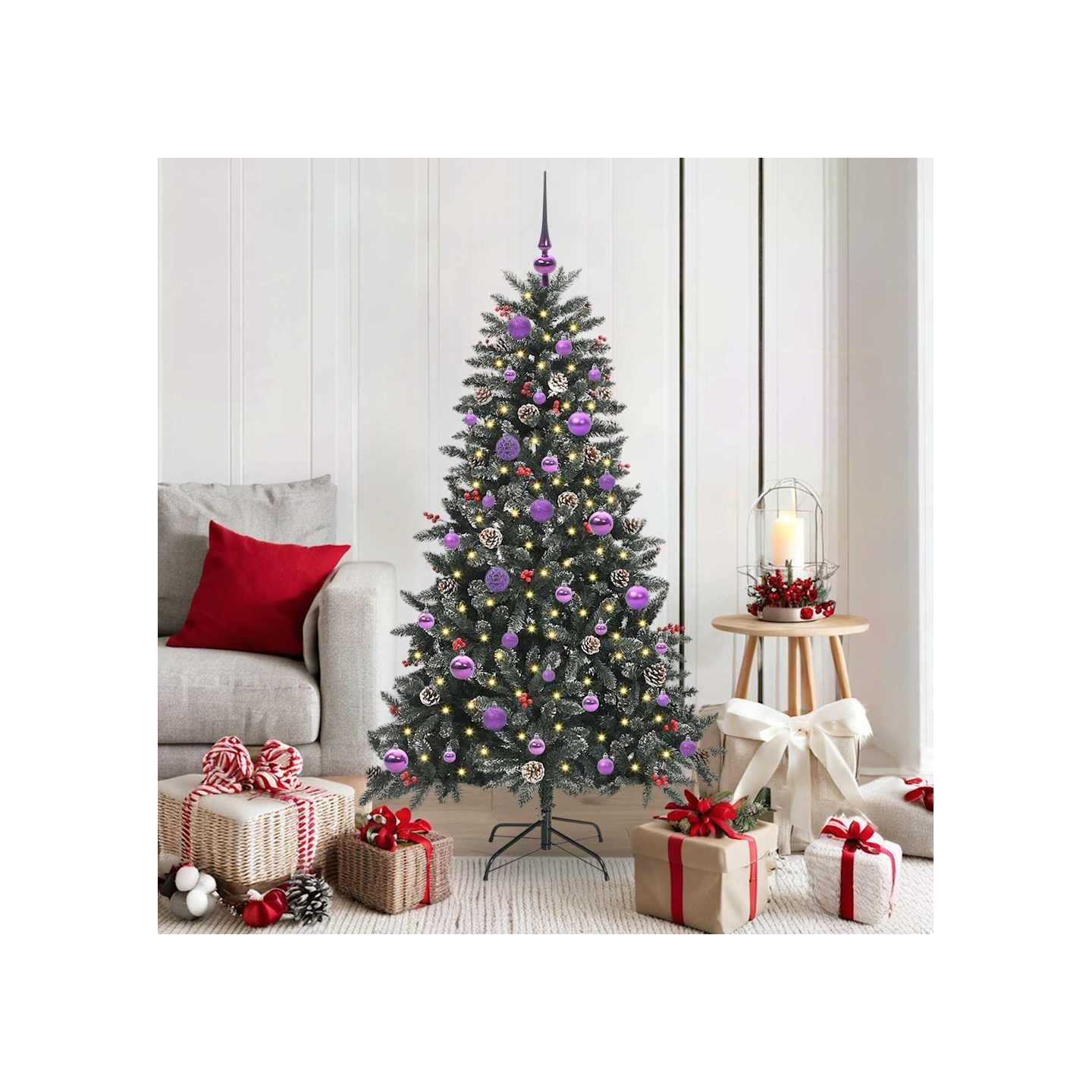 Sapin de Noël artificiel Vert 150 cm PVC, plastique et acier