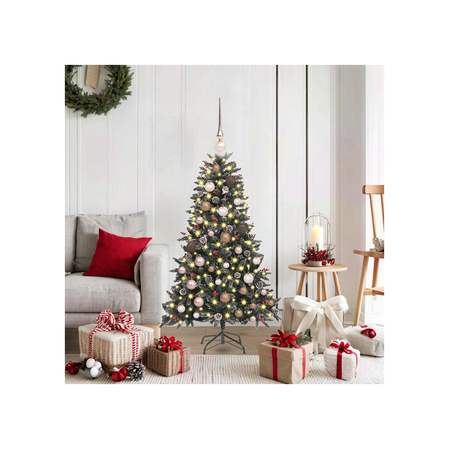 Sapin de Noël artificiel Vert 120 cm PVC, plastique et acier