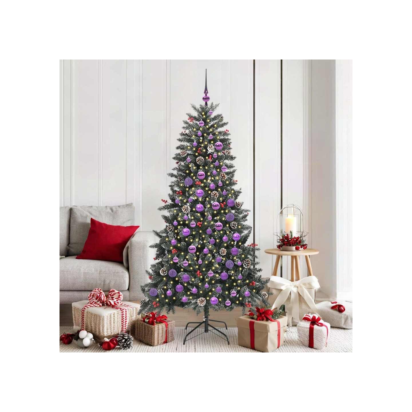 Sapin de Noël artificiel Vert 180 cm PVC, plastique et acier