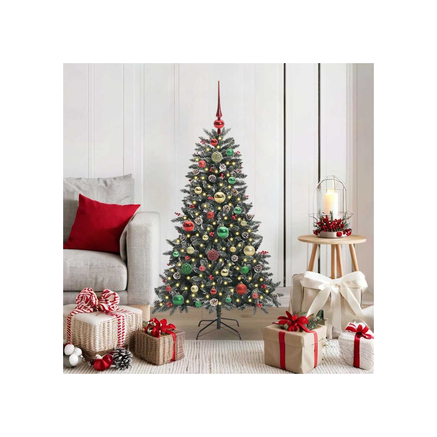 Sapin de Noël artificiel Vert 120 cm PVC, plastique et acier