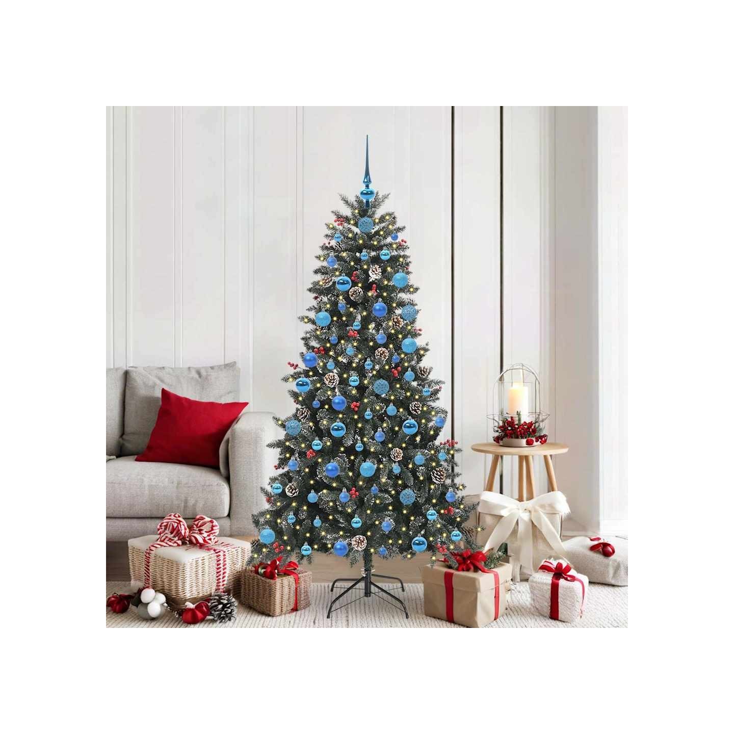 Sapin de Noël artificiel Vert 180 cm PVC, plastique et acier