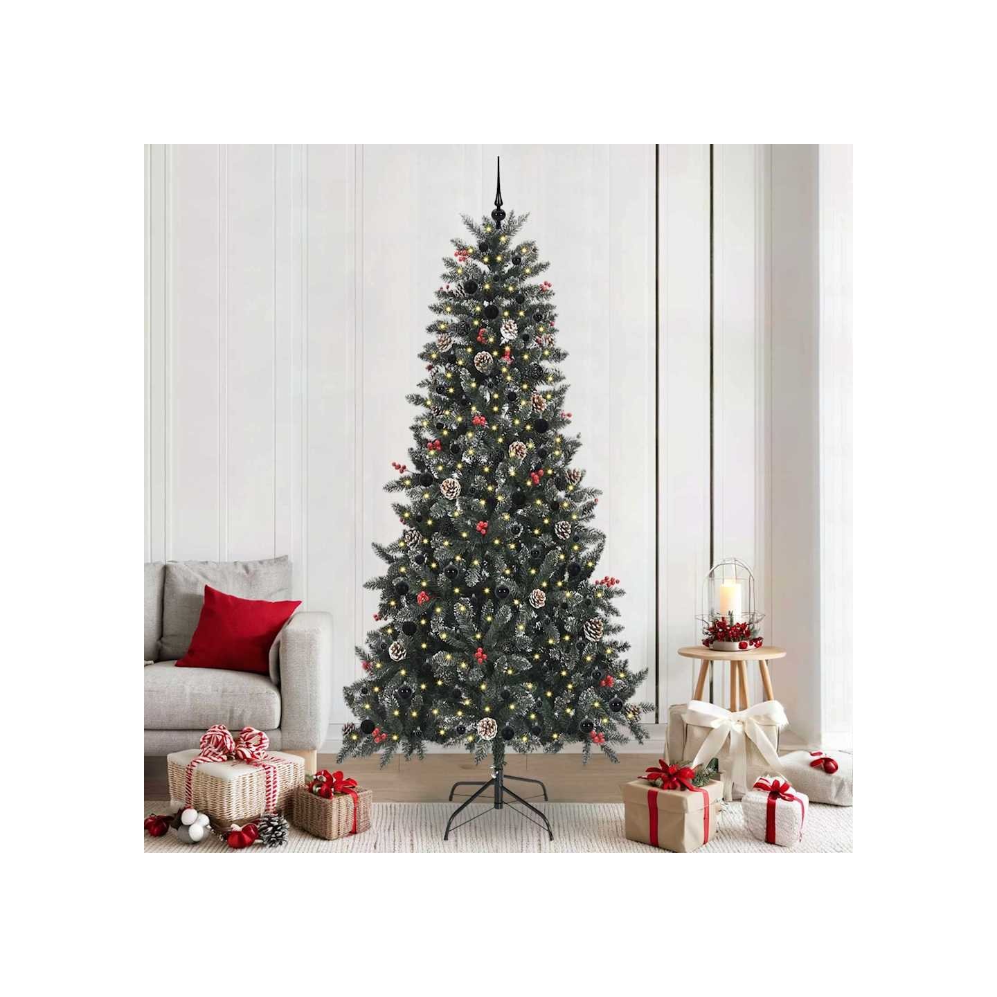 Sapin de Noël artificiel Vert 240 cm PVC, plastique et acier