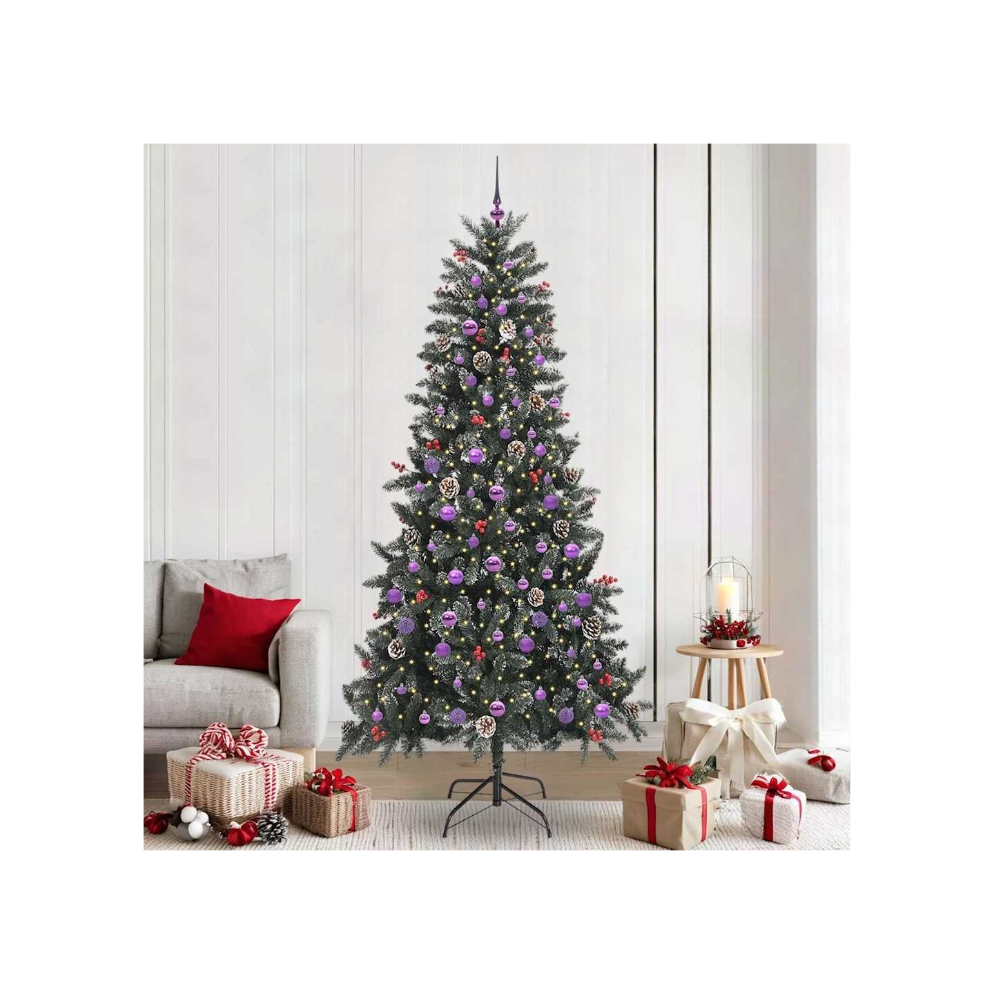 Sapin de Noël artificiel Vert 240 cm PVC, plastique et acier