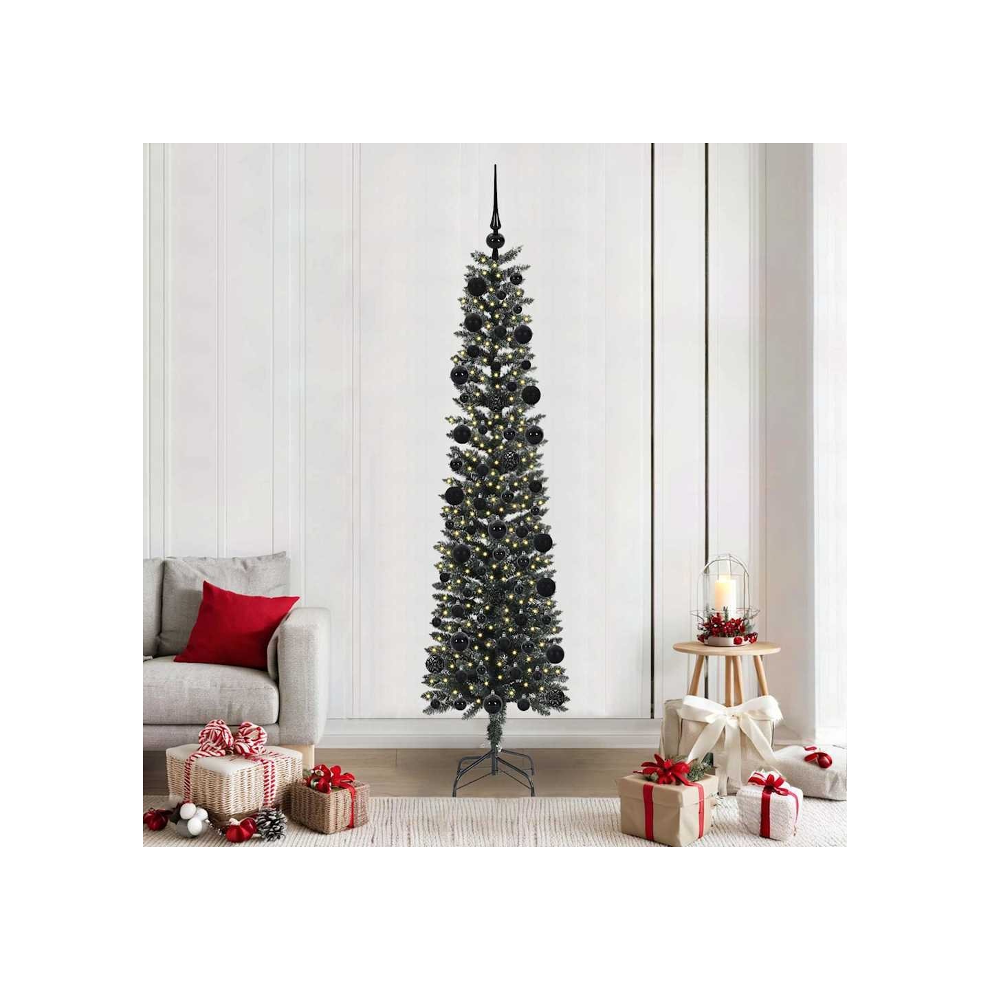 Sapin de Noël artificiel Vert 210 cm PVC, plastique et acier