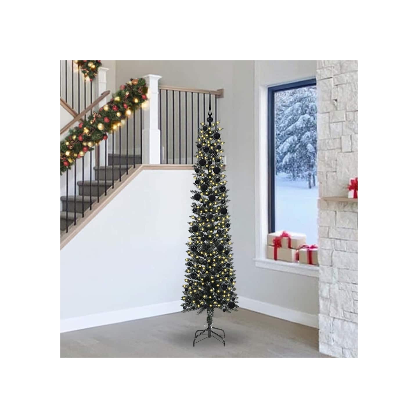 Sapin de Noël artificiel Vert 240 cm PVC, plastique et acier