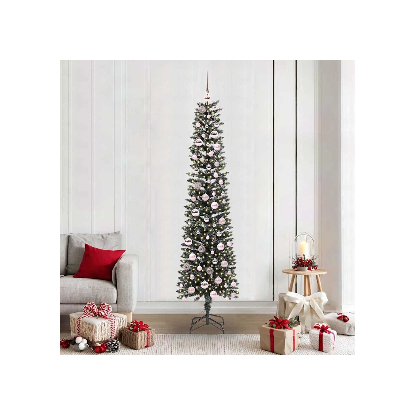 Sapin de Noël artificiel Vert 210 cm PVC, plastique et acier