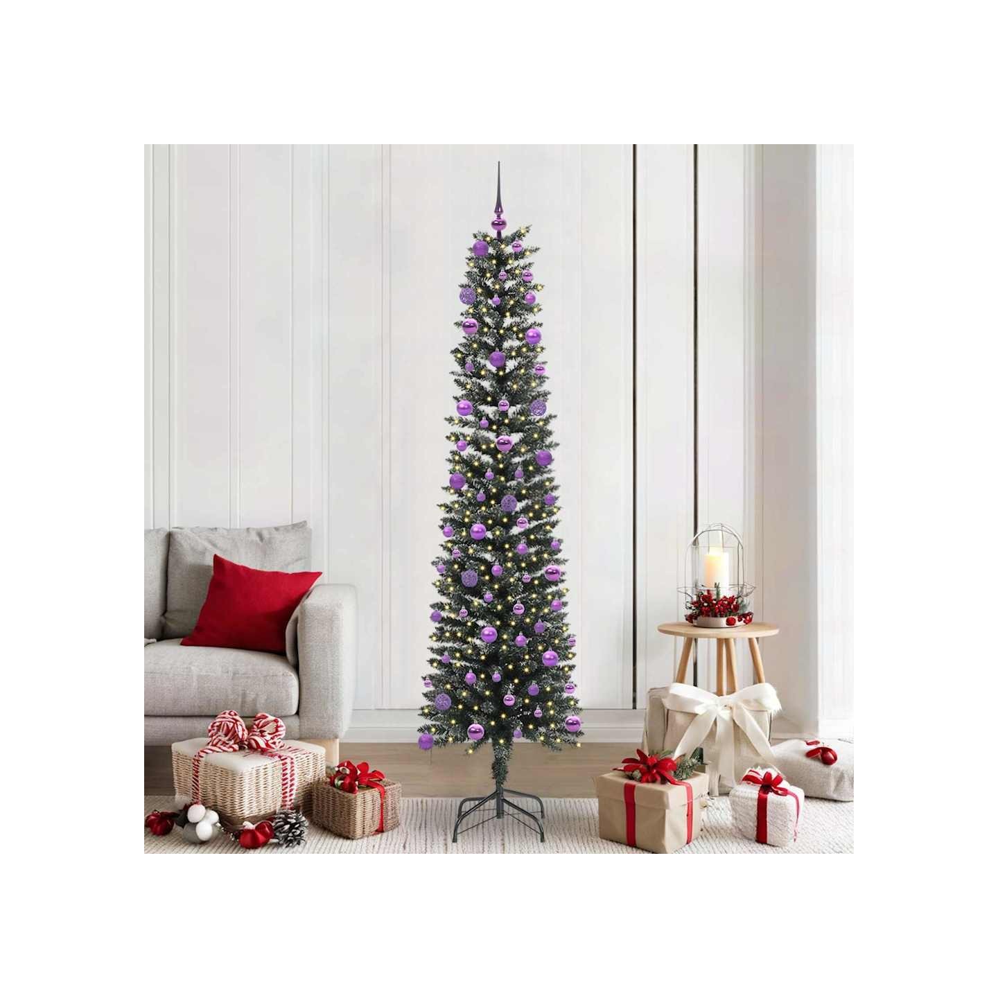 Sapin de Noël artificiel Vert 210 cm PVC, plastique et acier
