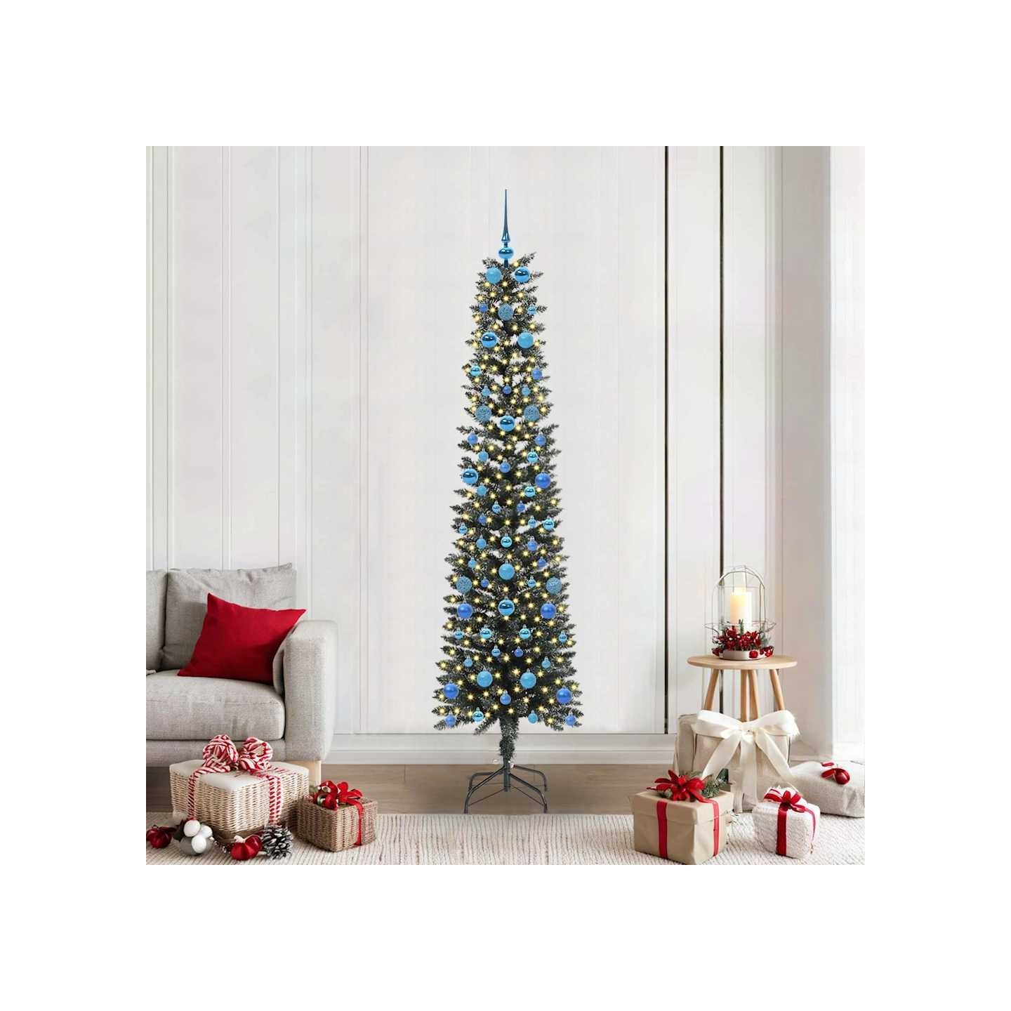 Sapin de Noël artificiel Vert 210 cm PVC, plastique et acier