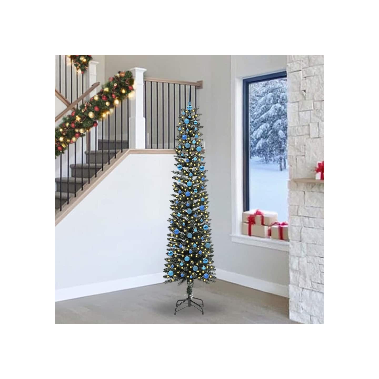 Sapin de Noël artificiel Vert 240 cm PVC, plastique et acier