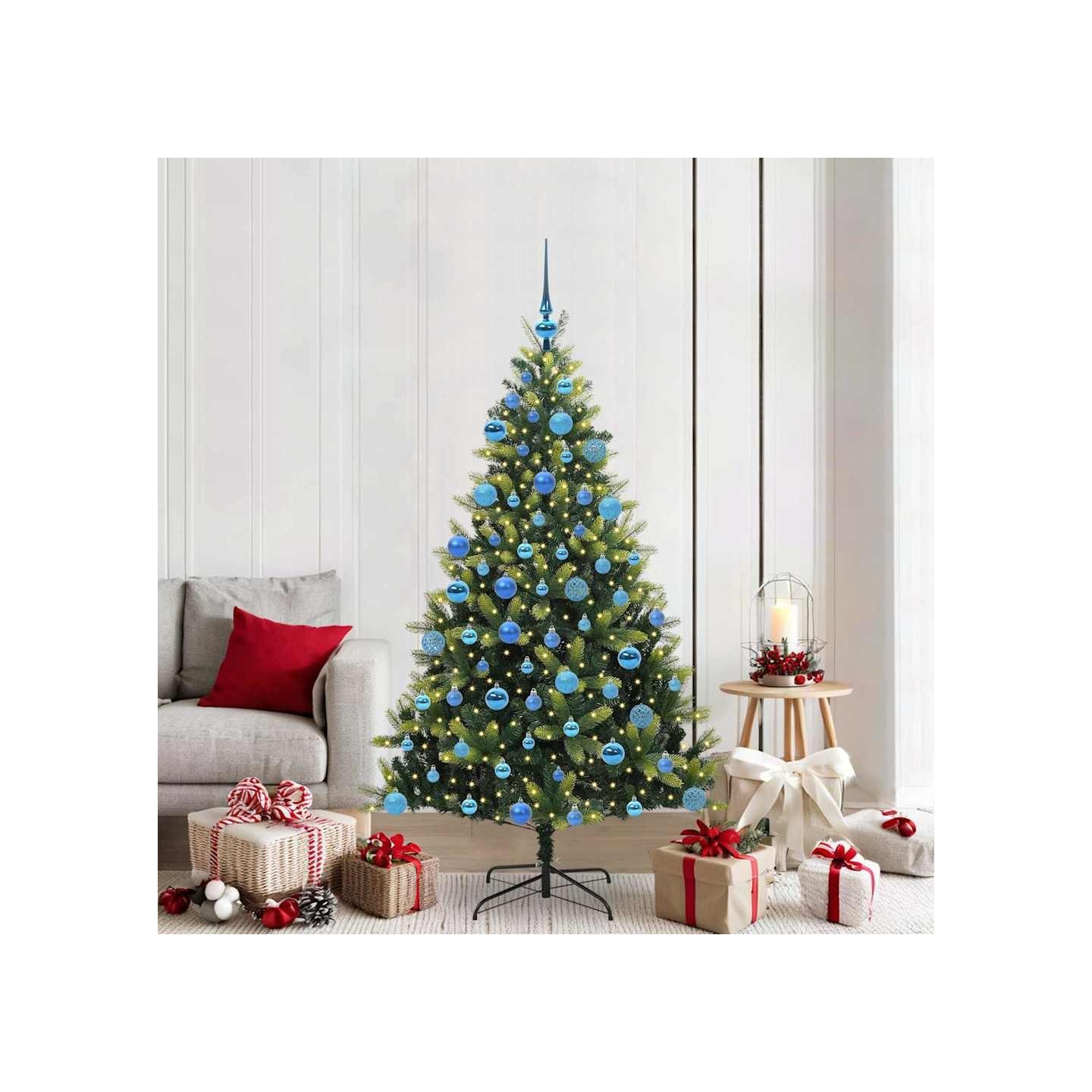 Arbre de Noël artificiel en silicone flexible 300 LEDs Vert
