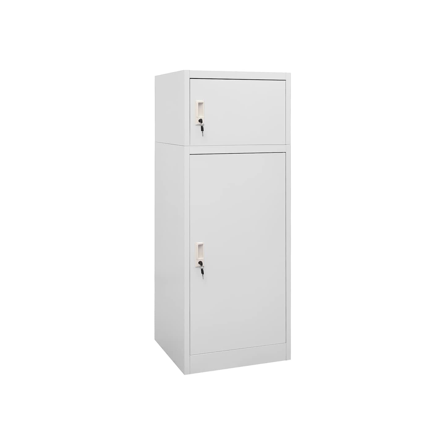 Armoire à selles Gris clair 53x53x140 cm Acier