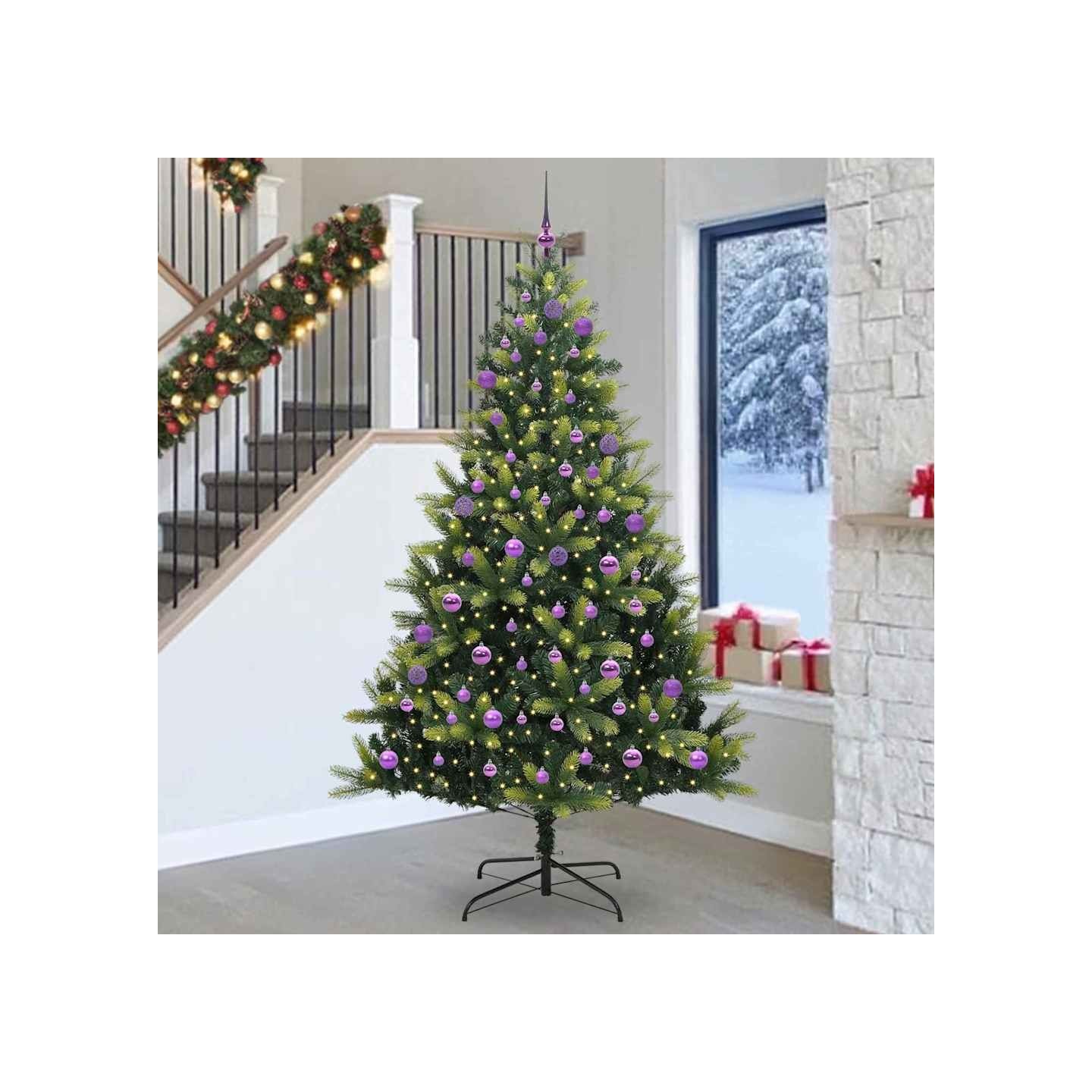 Arbre de Noël artificiel en silicone flexible 300 LEDs Vert