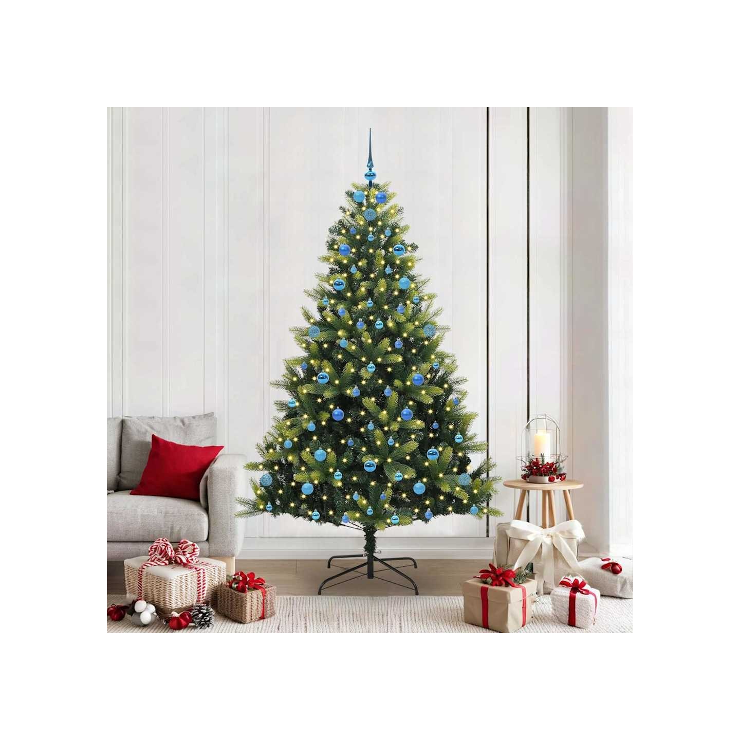 Arbre de Noël artificiel en silicone flexible 300 LEDs Vert