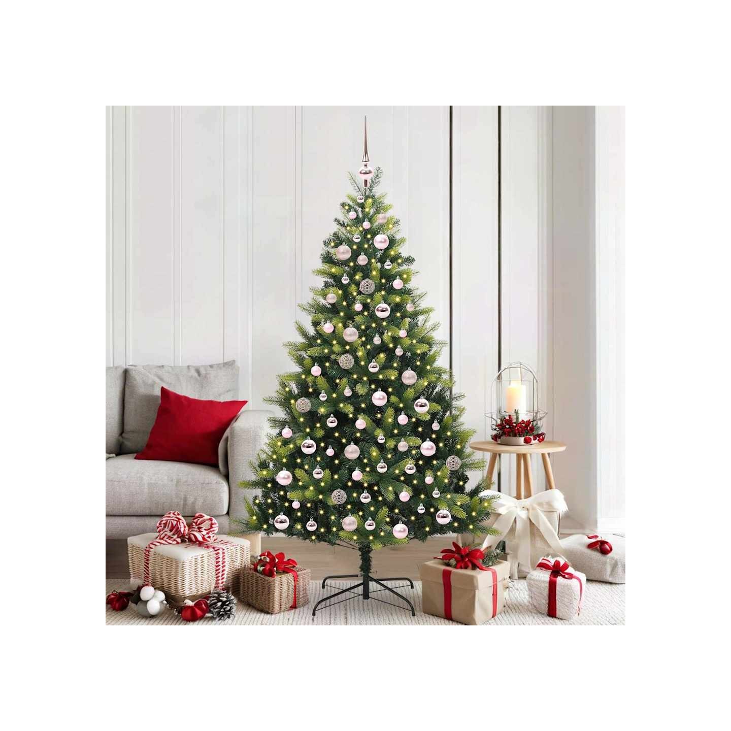 Arbre de Noël artificiel en silicone flexible 300 LEDs Vert