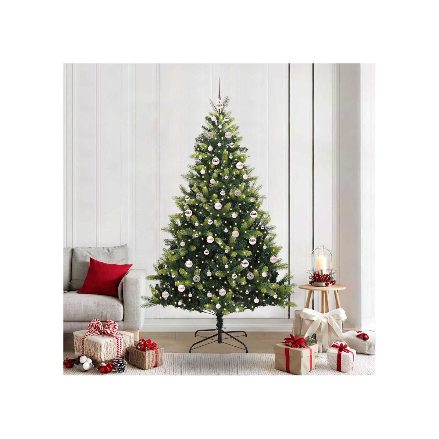 Arbre de Noël artificiel en silicone flexible 300 LEDs Vert