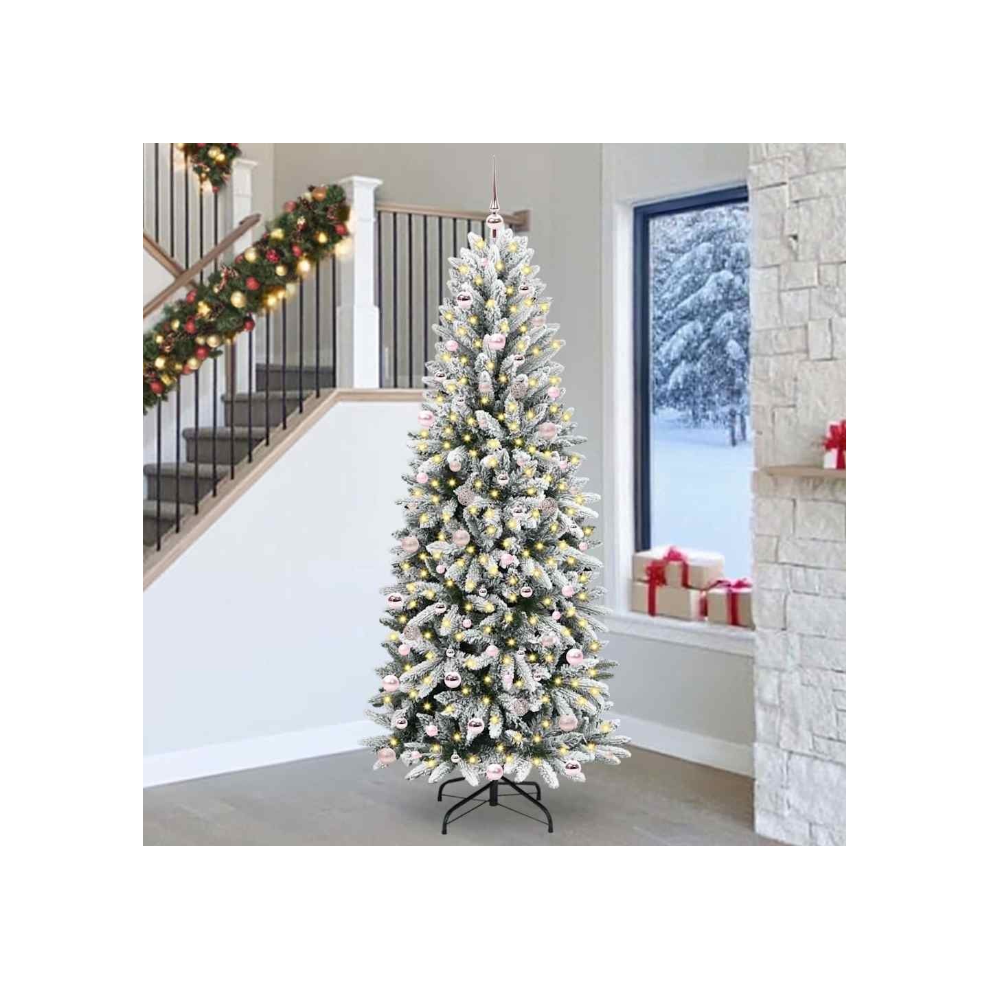 Sapin de Noël artificiel Blanc 240 cm