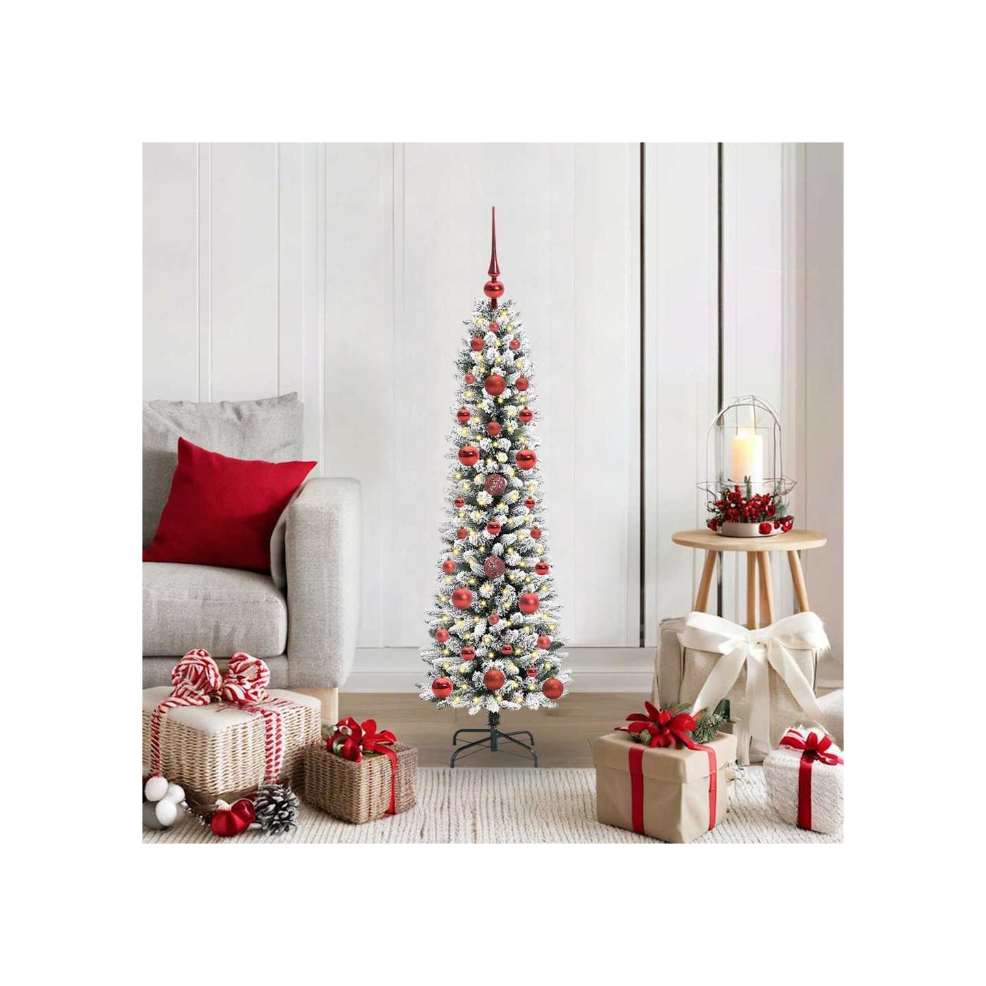 Sapin de Noël artificiel Blanc 120 cm PVC, métal et plastique