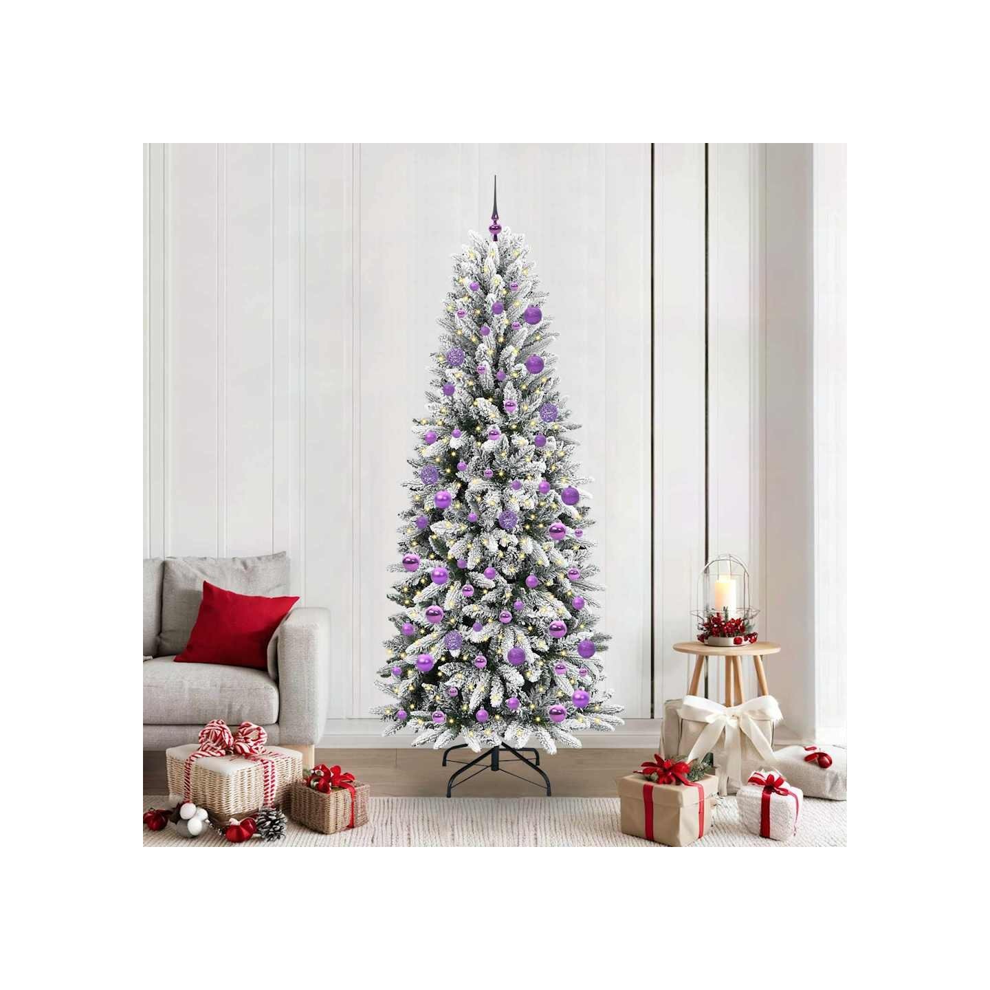 Sapin de Noël artificiel Blanc 210 cm