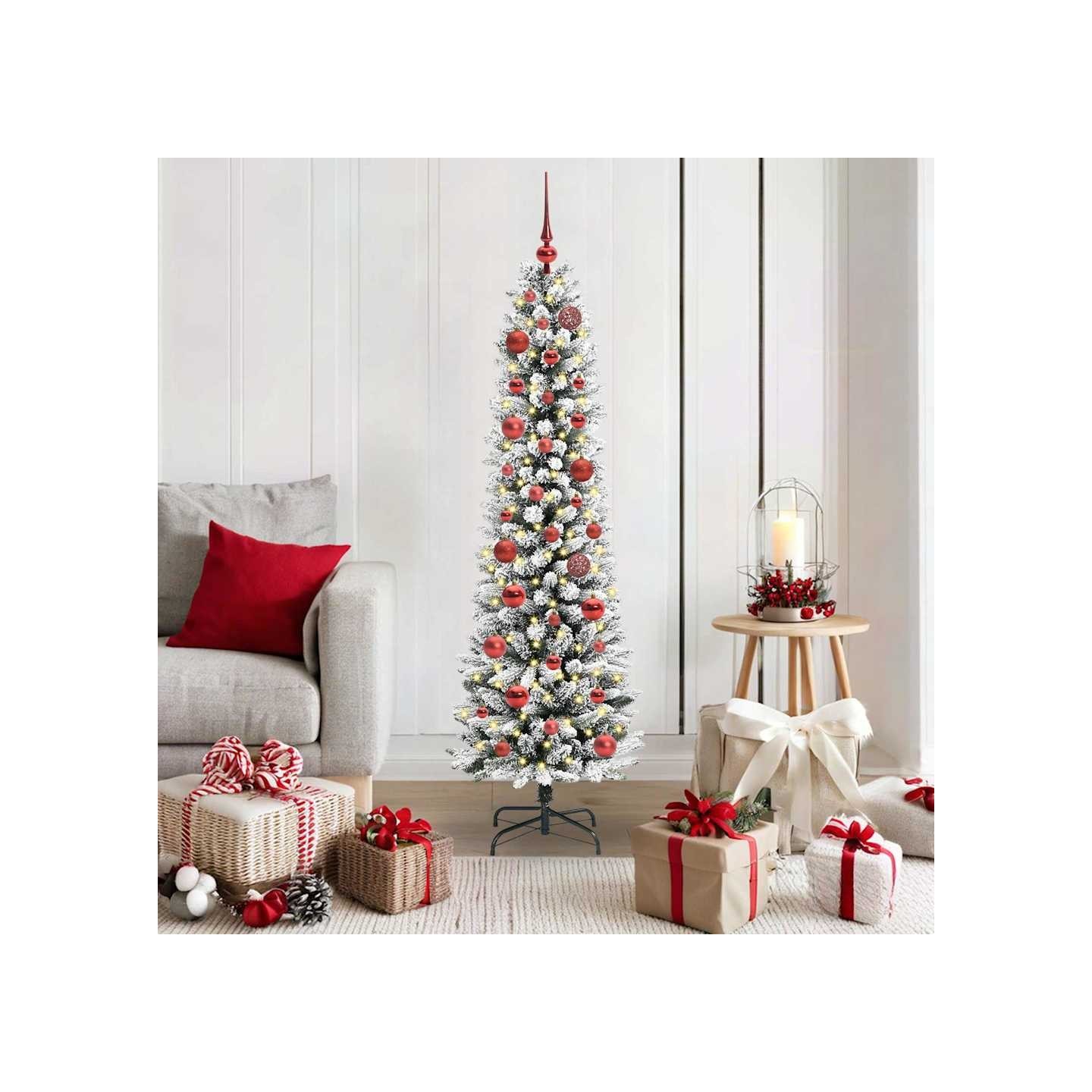 Sapin de Noël artificiel Blanc 150 cm PVC, métal et plastique