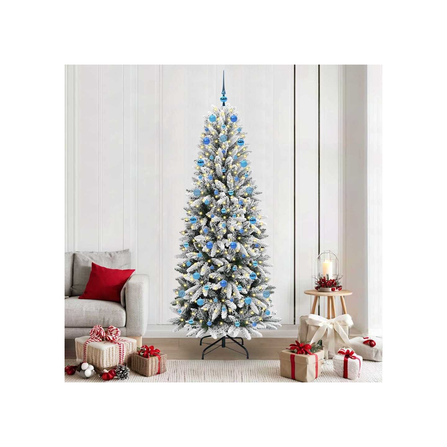 Sapin de Noël artificiel Blanc 210 cm