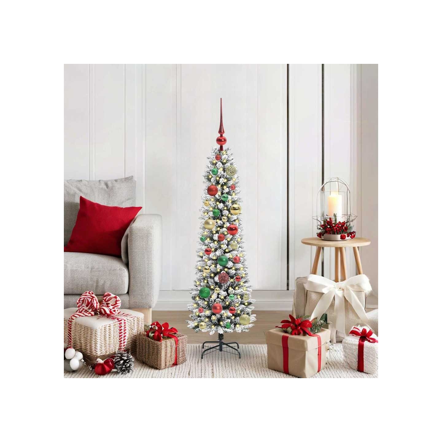 Sapin de Noël artificiel Blanc 120 cm PVC, métal et plastique
