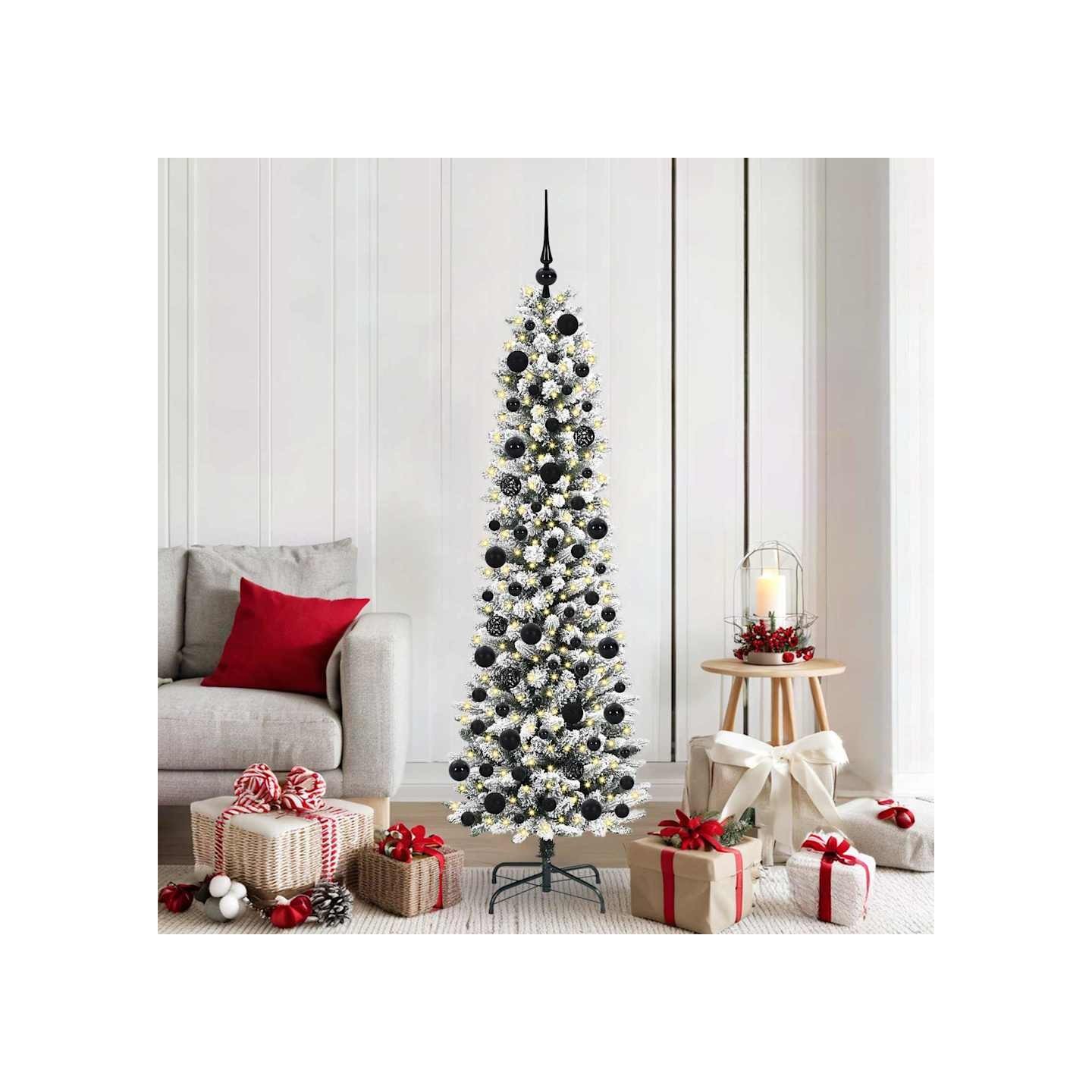 Sapin de Noël artificiel Blanc 180 cm PVC, métal et plastique