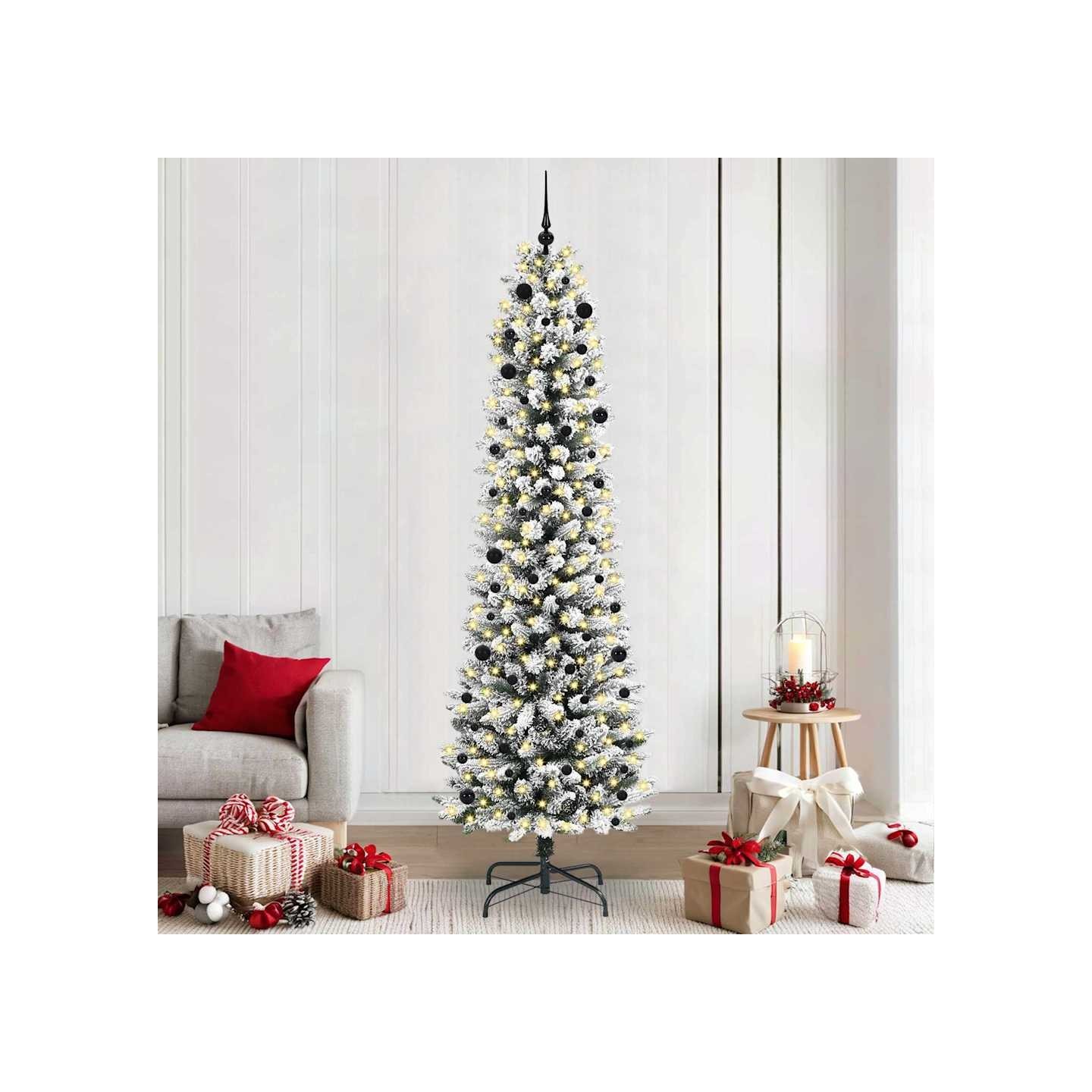 Sapin de Noël artificiel Blanc 240 cm PVC, métal et plastique
