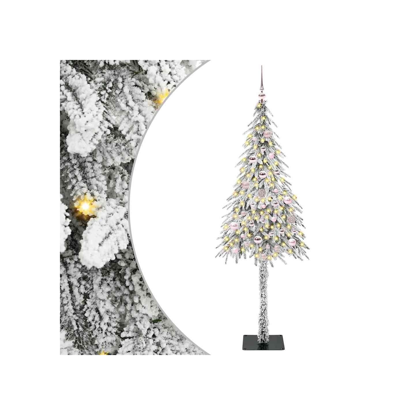 Sapin de Noël avec 150 LED Blanc 150 cm PE et Acier