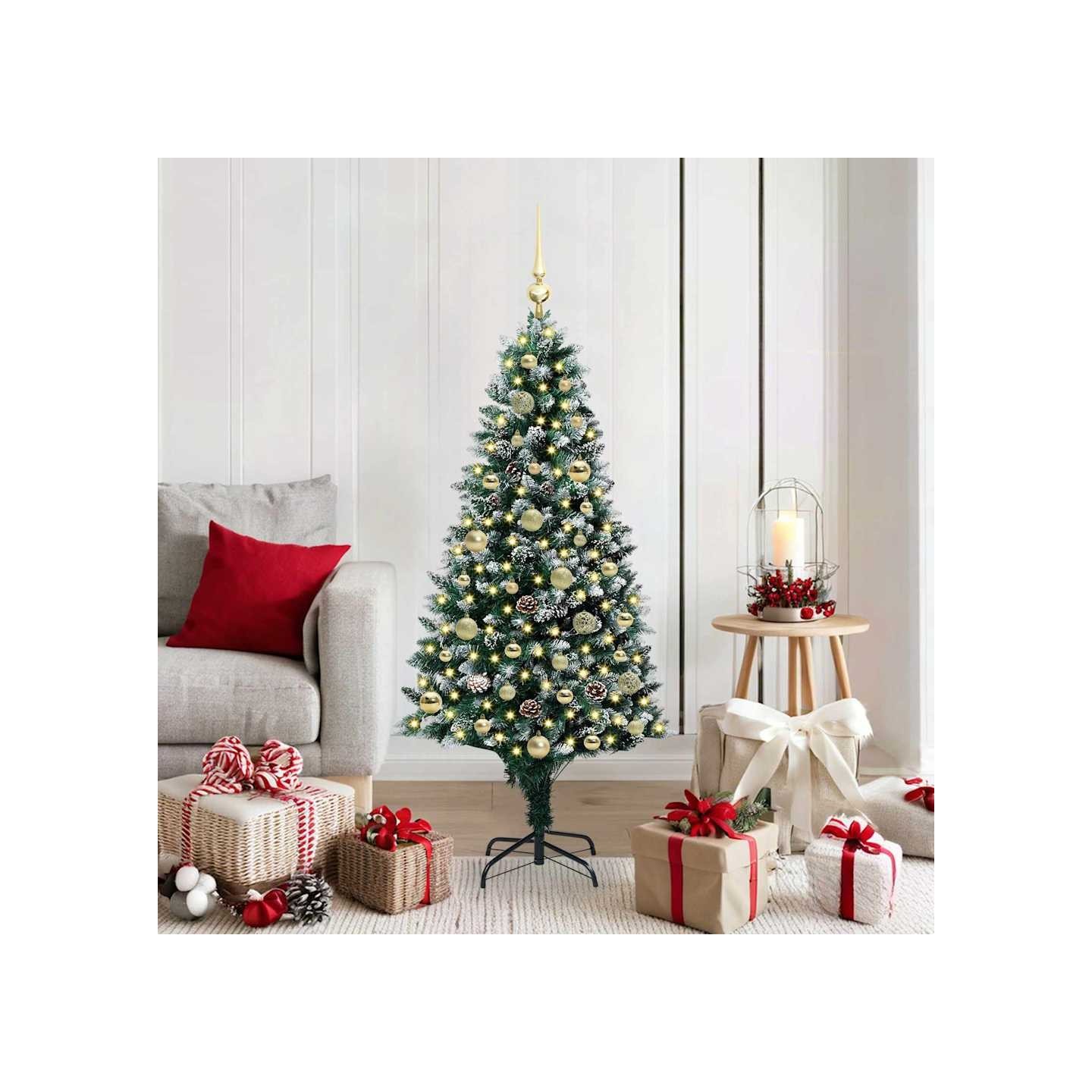 Sapin de Noël artificiel Vert 150 cm PVC, Acier et Plastique